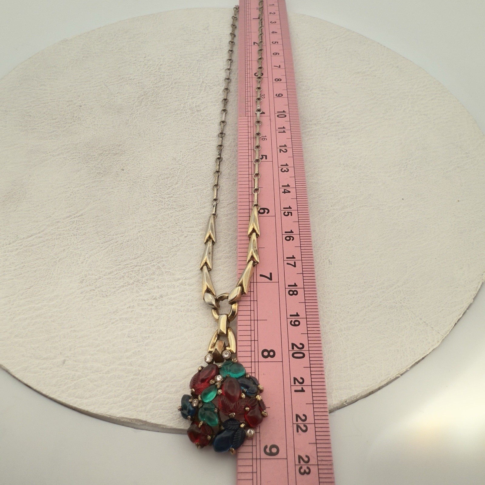 CROWN TRIFARI 🖤 Alfred Philippe 🖤 FRUIT SALAD Molded Glass Necklace STERLING