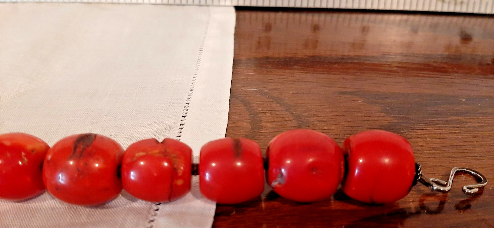 Vintage, Red Chunky Coral Necklace