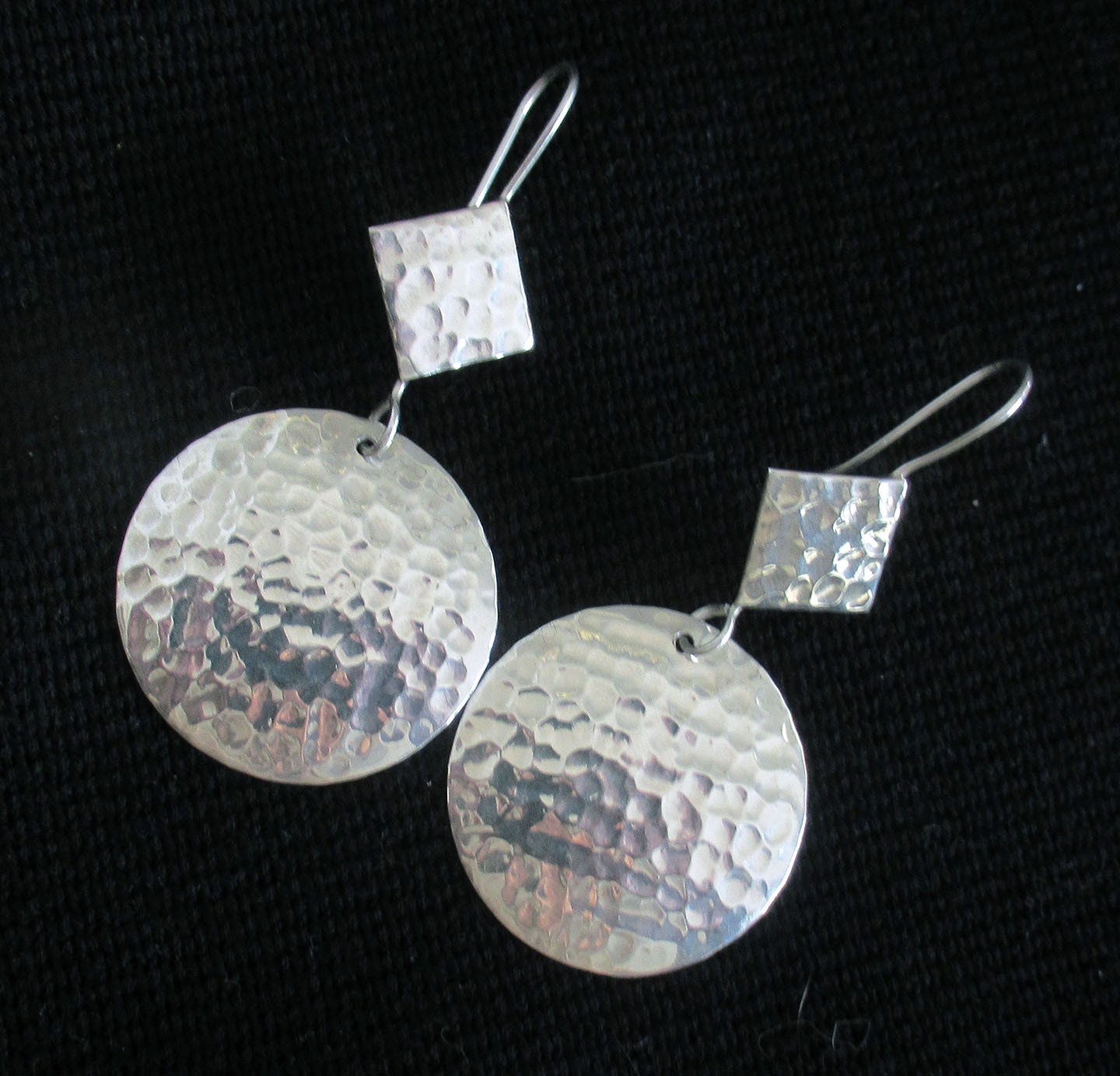 LARGE MEXICO STERLING EARRINGS by ATI, 2 1/2 by 1 1/4 INCHES, 10 GRAMS