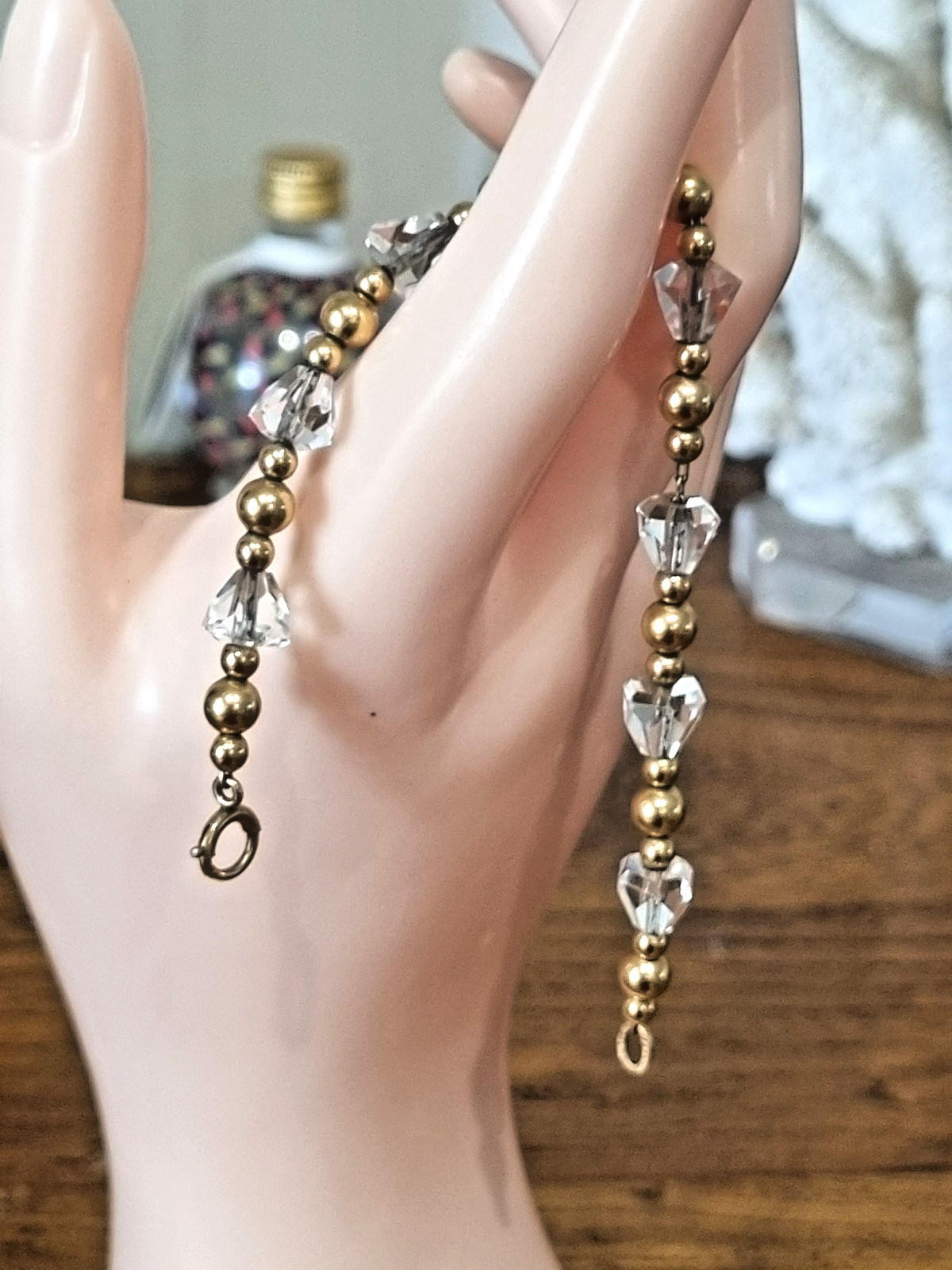 Antique 1930s 12k Gold Fill Spinel bead necklace See Video Bracelet Available