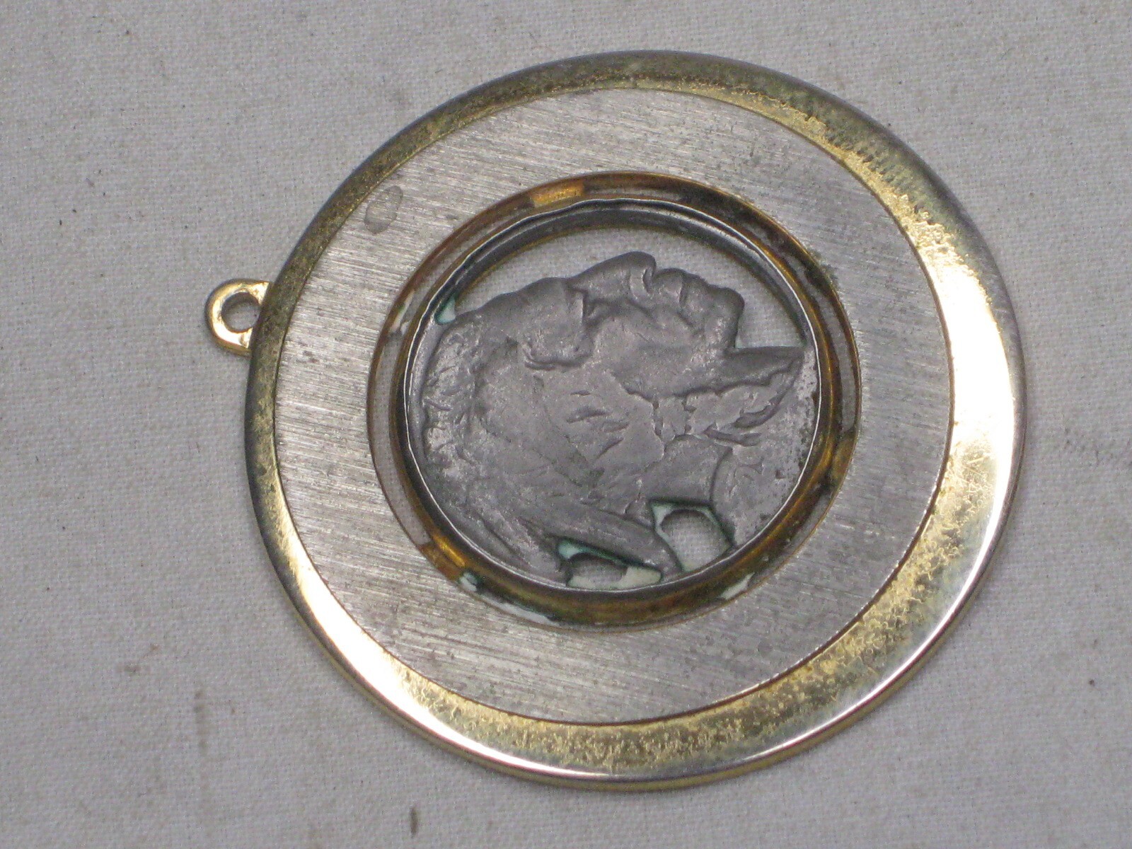 vintage cut out Buffalo Nickel pendant charm Indian coin 5 cent US United States