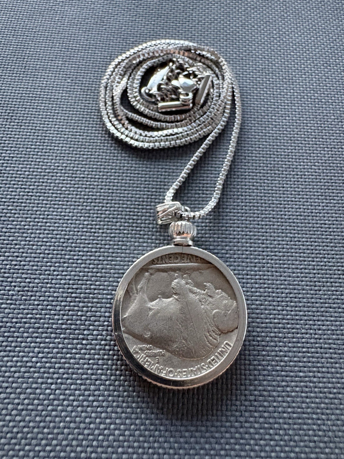 Beautiful Buffalo Nickel Necklace – Authentic Coin – 20in Adjustable Stainless