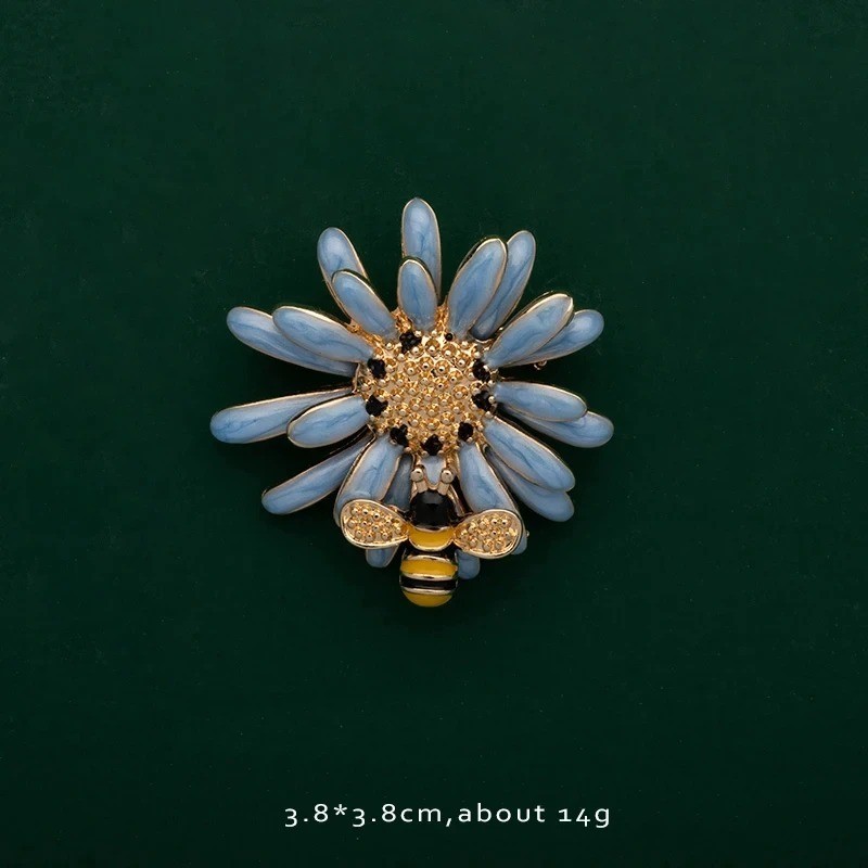 Vintage Brooch Enamel Pin Pearls Vintage Flower Brooch Plant Animal Insect Fruit