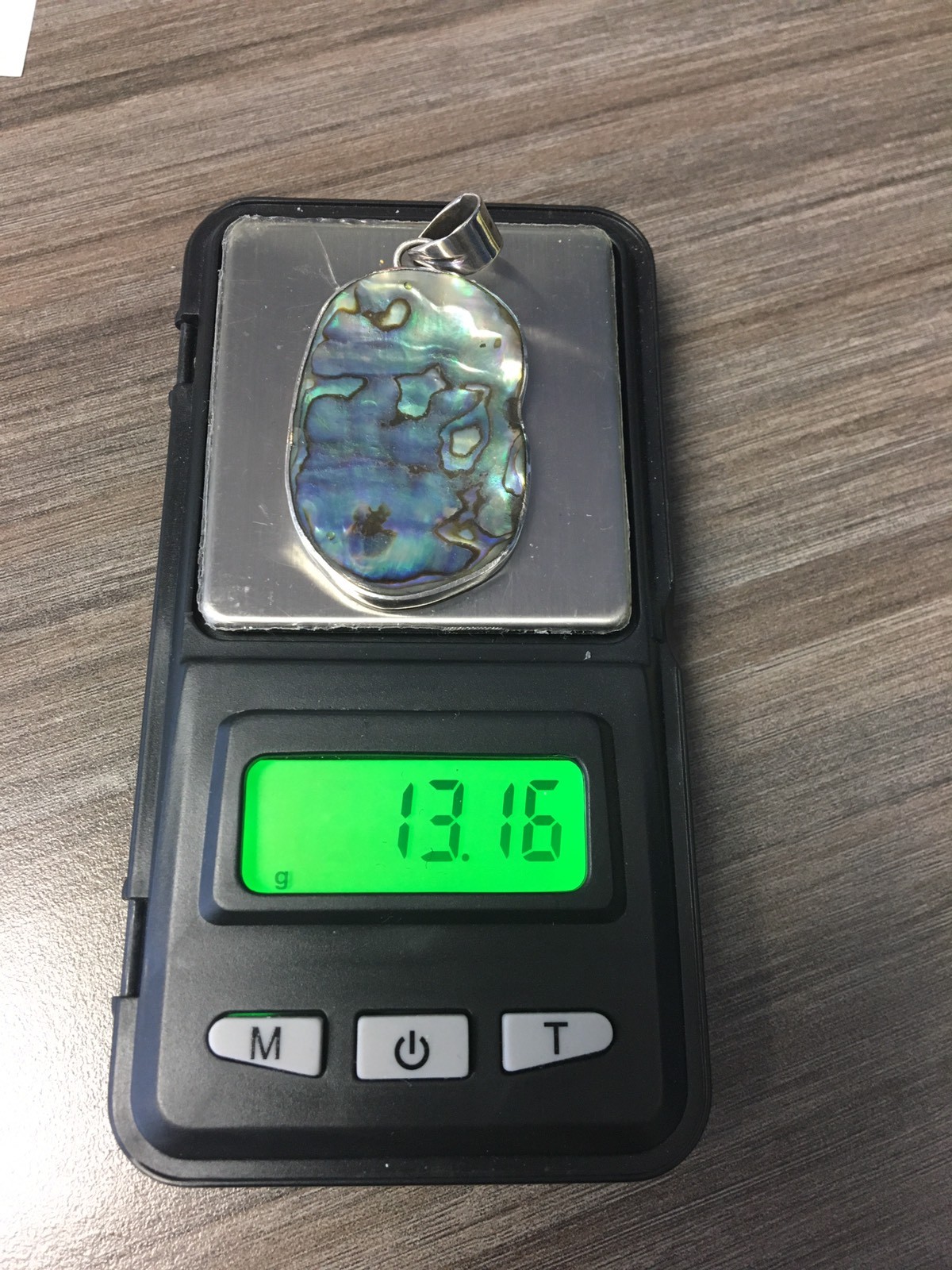 Abalone Pendant Sterling Silver 925 Auction Finds 702