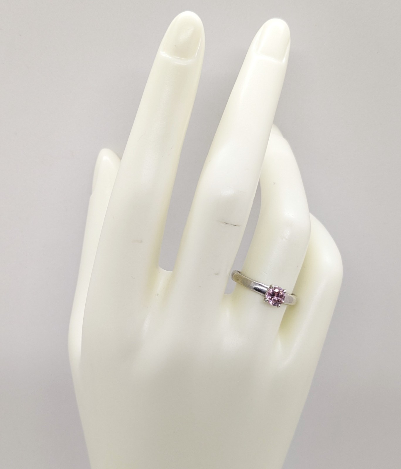 Vintage Luxury RING Silver 925 with Chic Bright Stone -size: 7.5US (17.5mm)| #40