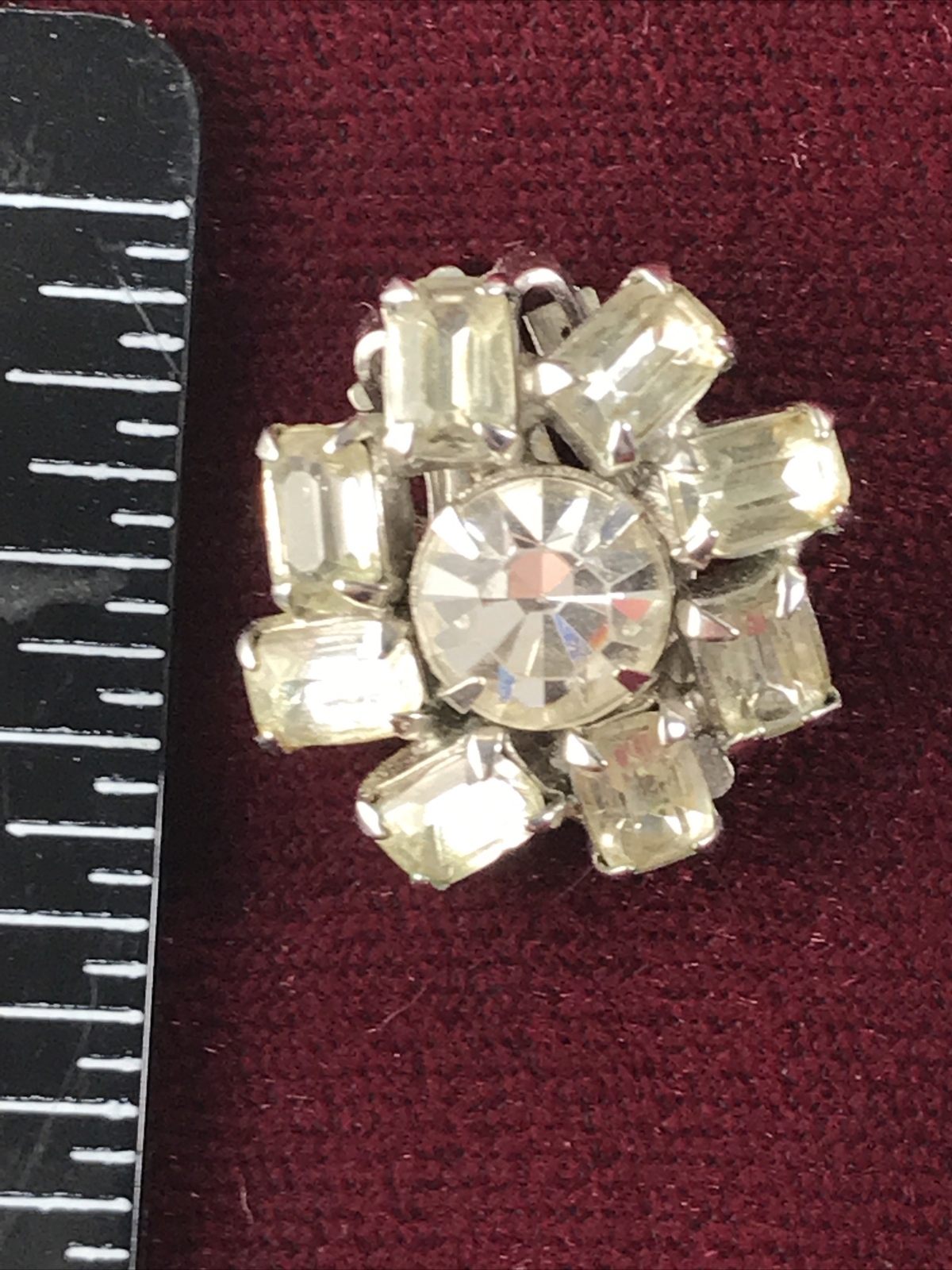 Clip On Rhinestone Earrings La Roco Sparkling