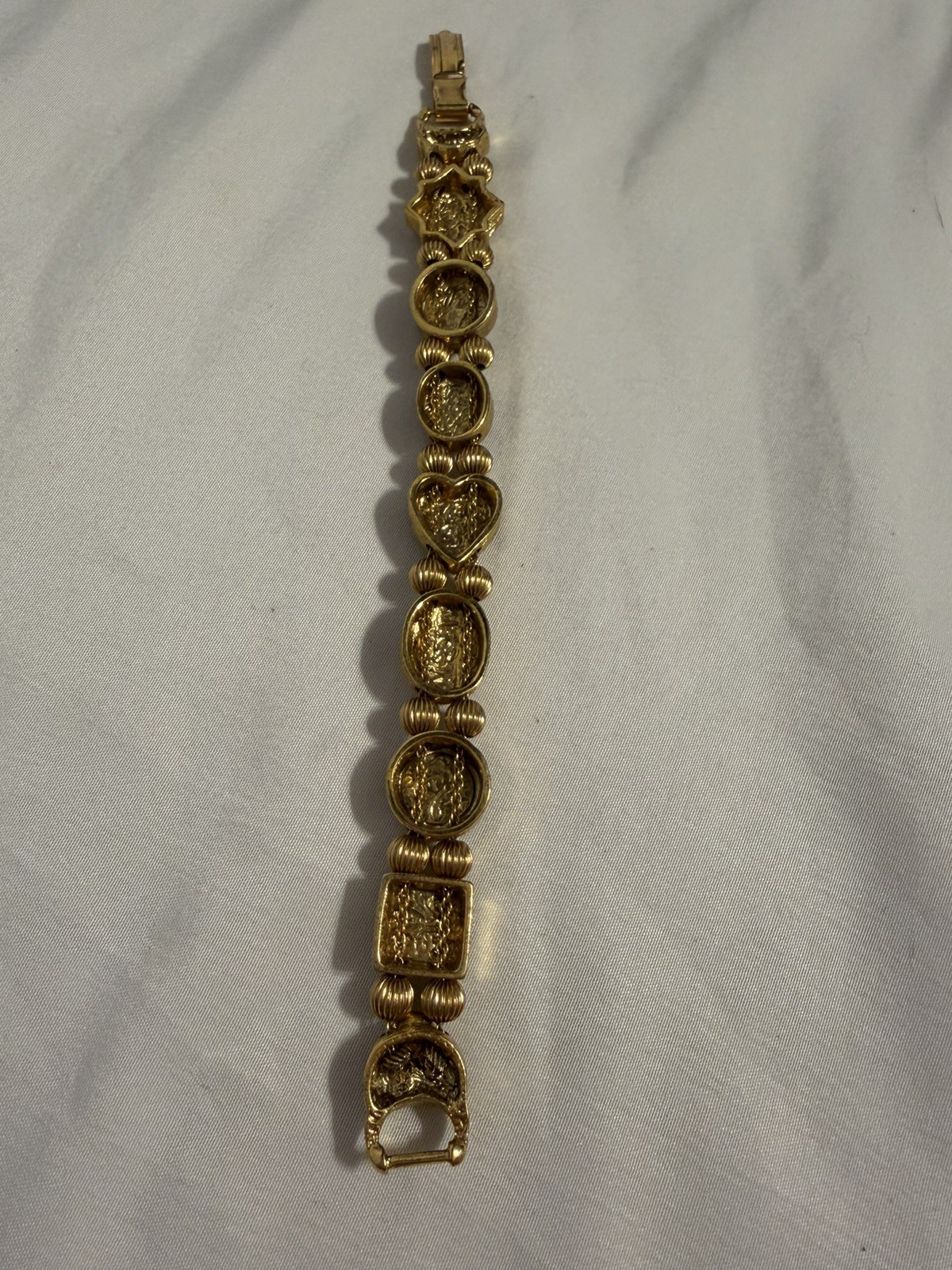 Vintage Victorian Revival Charm Slide Bracelet 1928 brand Carcanet Inspired