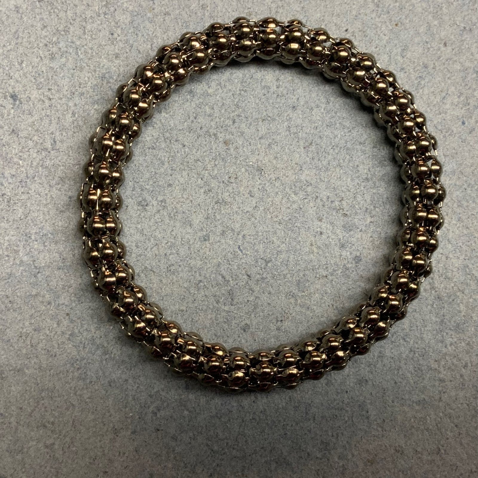 Textured Mesh Bangle Bracelet Retro Dark Bronze Iridescent Sheen Goth Emo Punk