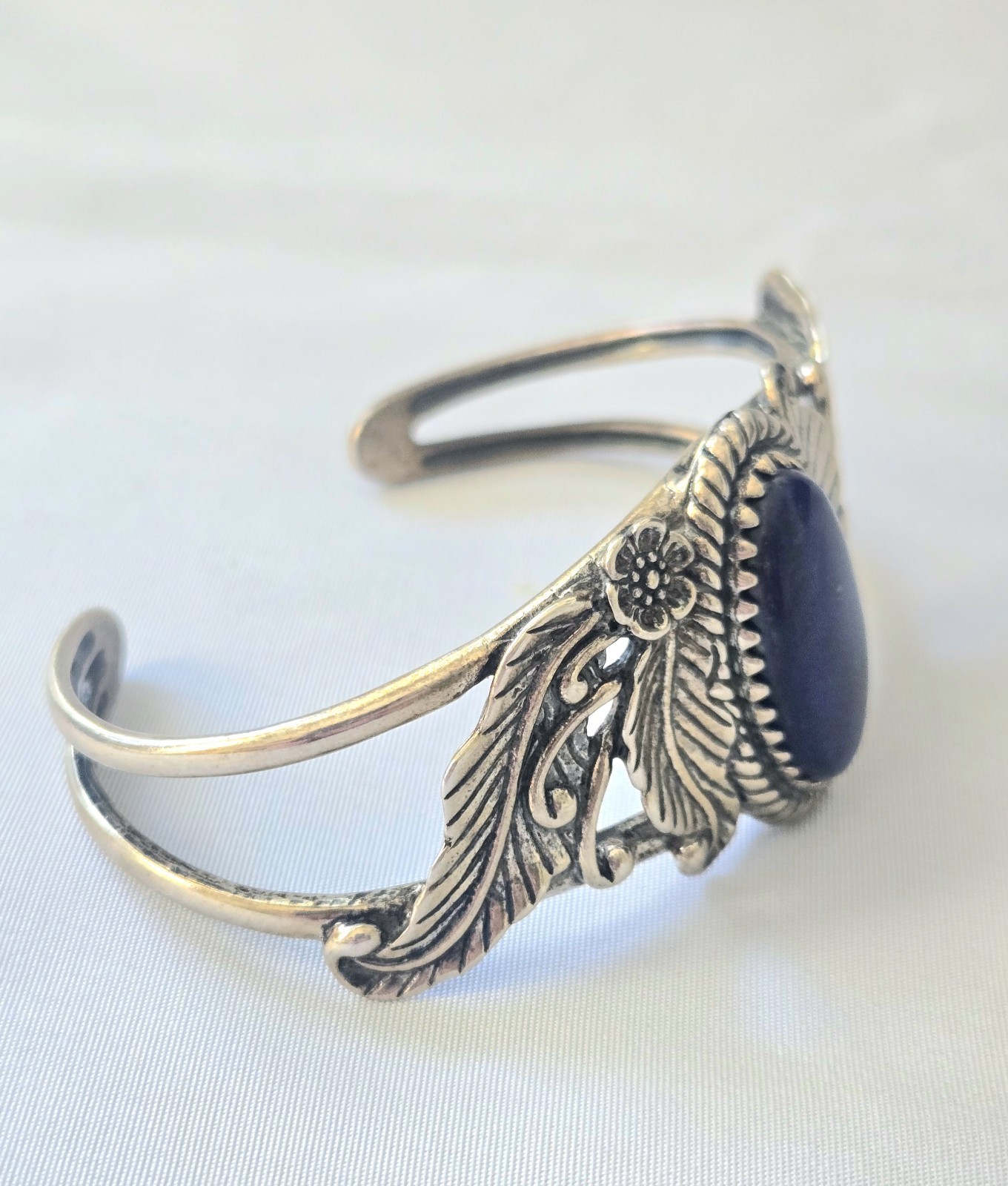 Relios Pollack 925 Sterling Silver Lapis Lazuli Cuff Bracelet 2.5″ – 33.67 Grams