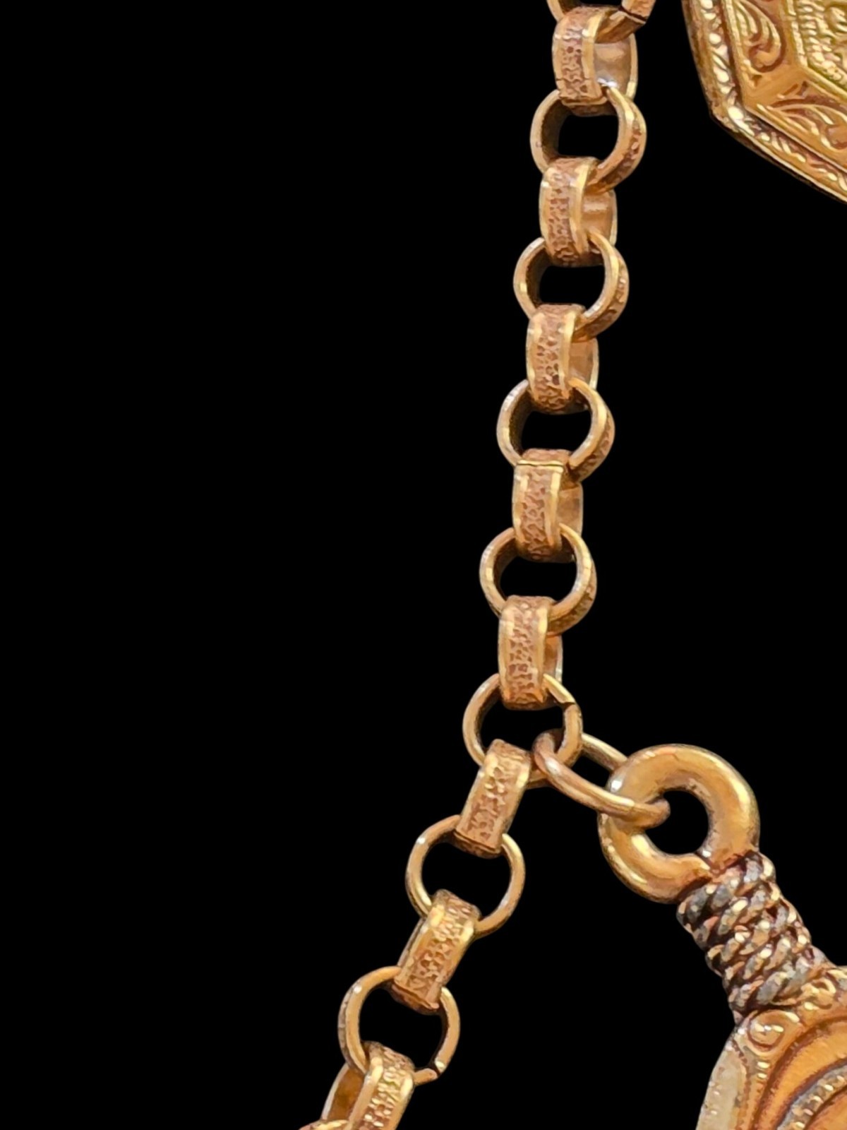 Vintage Statement Capri Greek Mythology Coin Pendants Rolo Chain Link Necklace
