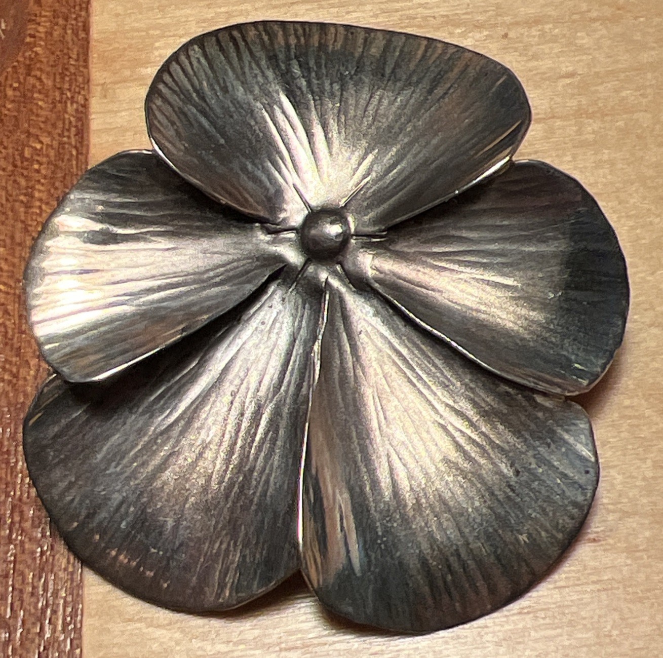 Vintage Stuart Nye Sterling Silver Pansy Brooch-Pin