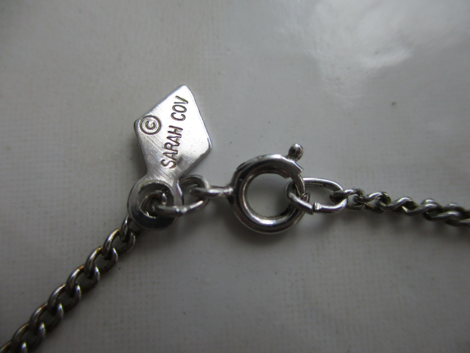 VINTAGE SARAH COVENTRY BUTTERFLY PENDANT NECKLACE SILVERTONE 18″ & RING
