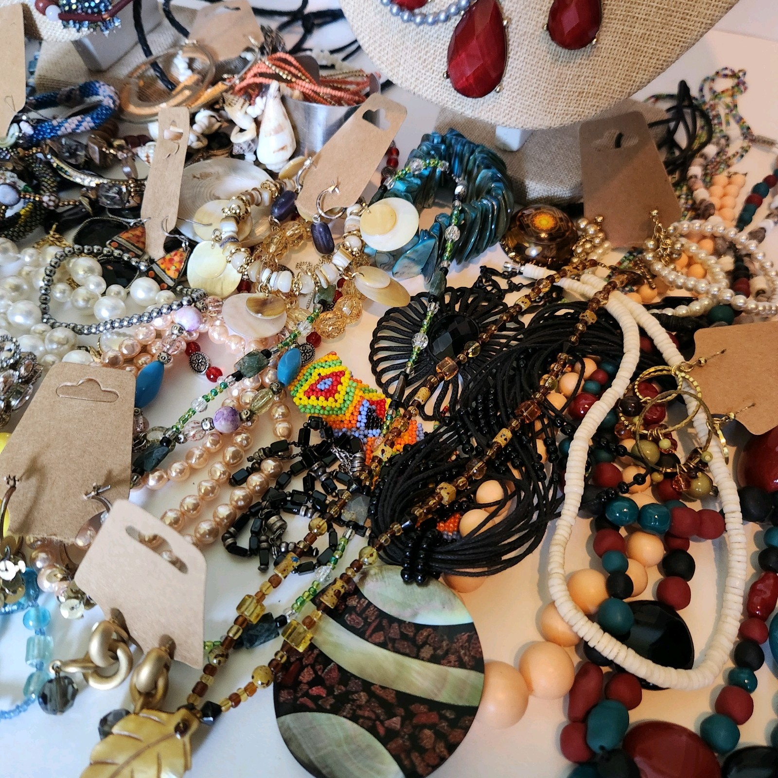 Vintage Estate All Wear Or Resale Huge Costume Jewelry Lot 82 Pcs 4lbs 9Oz