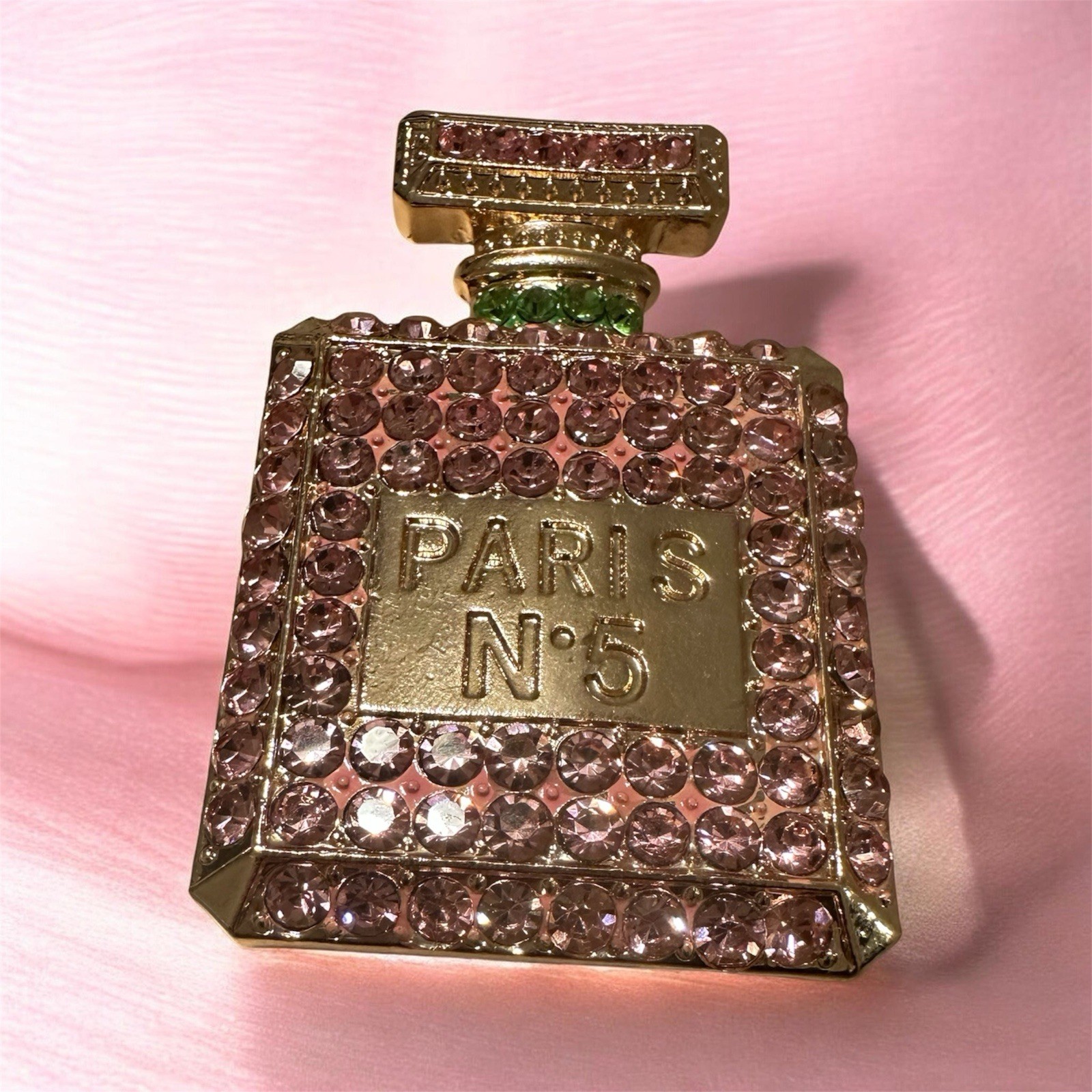 Punk And Green Designer Inspired Perfume Bottle Brooch