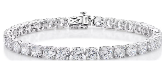 Brilliance Sterling Silver 925 Simulated Diamond CZ Classic Tennis Bracelet
