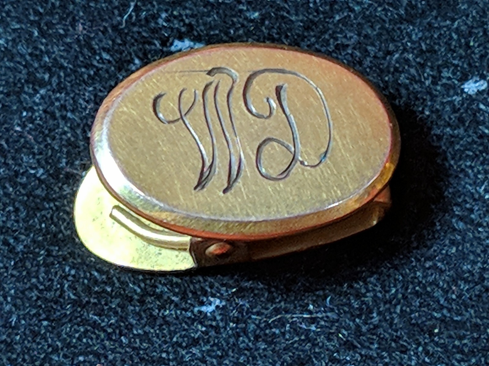 Antique Foster Bailey F & B Tie Clip Estate Engraved Initial Cuff Links Insignia