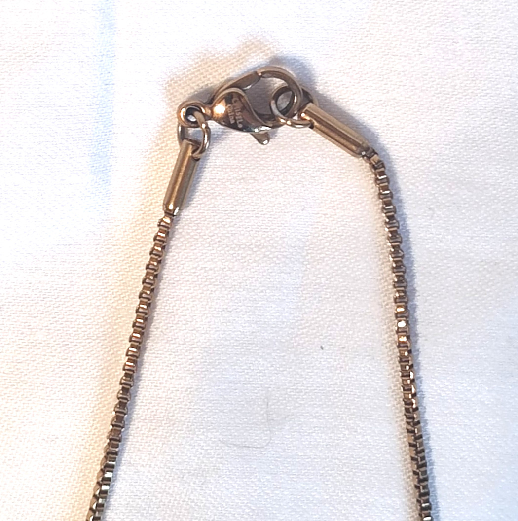 VTG Gold Tone Box Chain Lobster Claw Clasp Simple Necklace