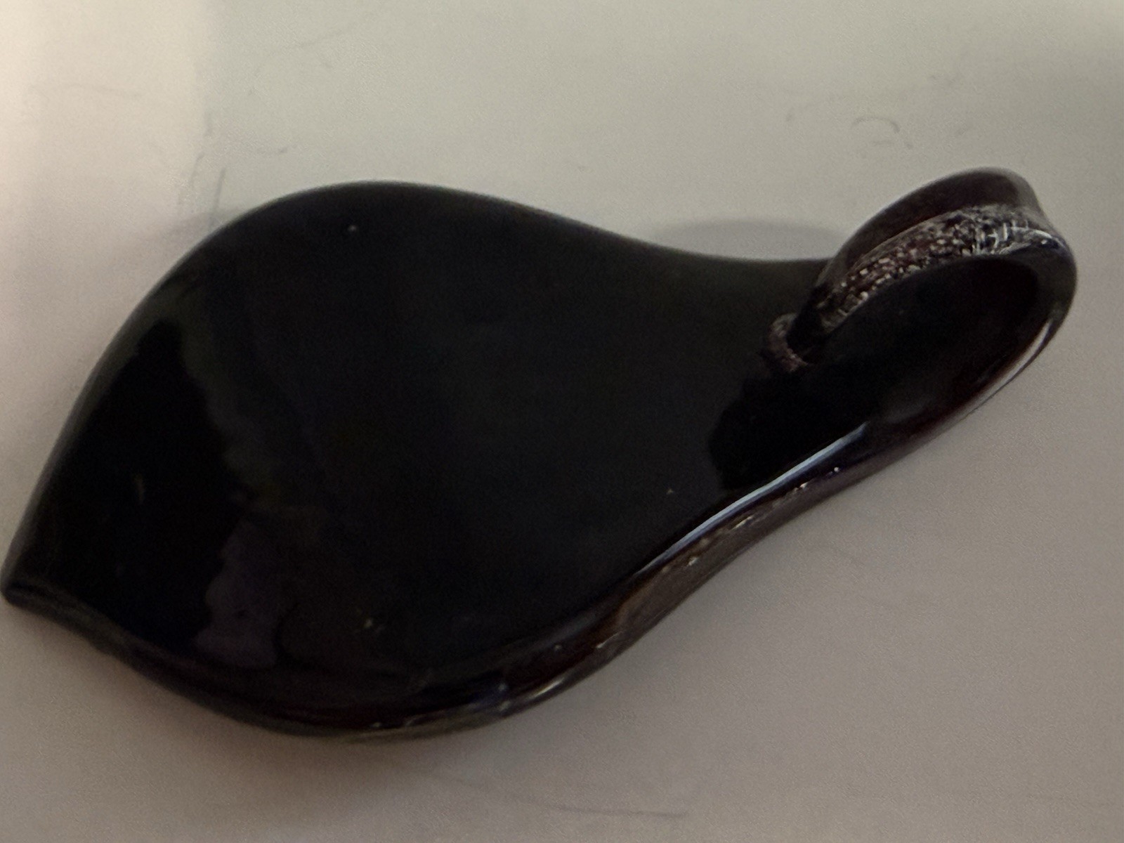 Collectible Pendant Glass Earth Tones Black Gold Gray Rust