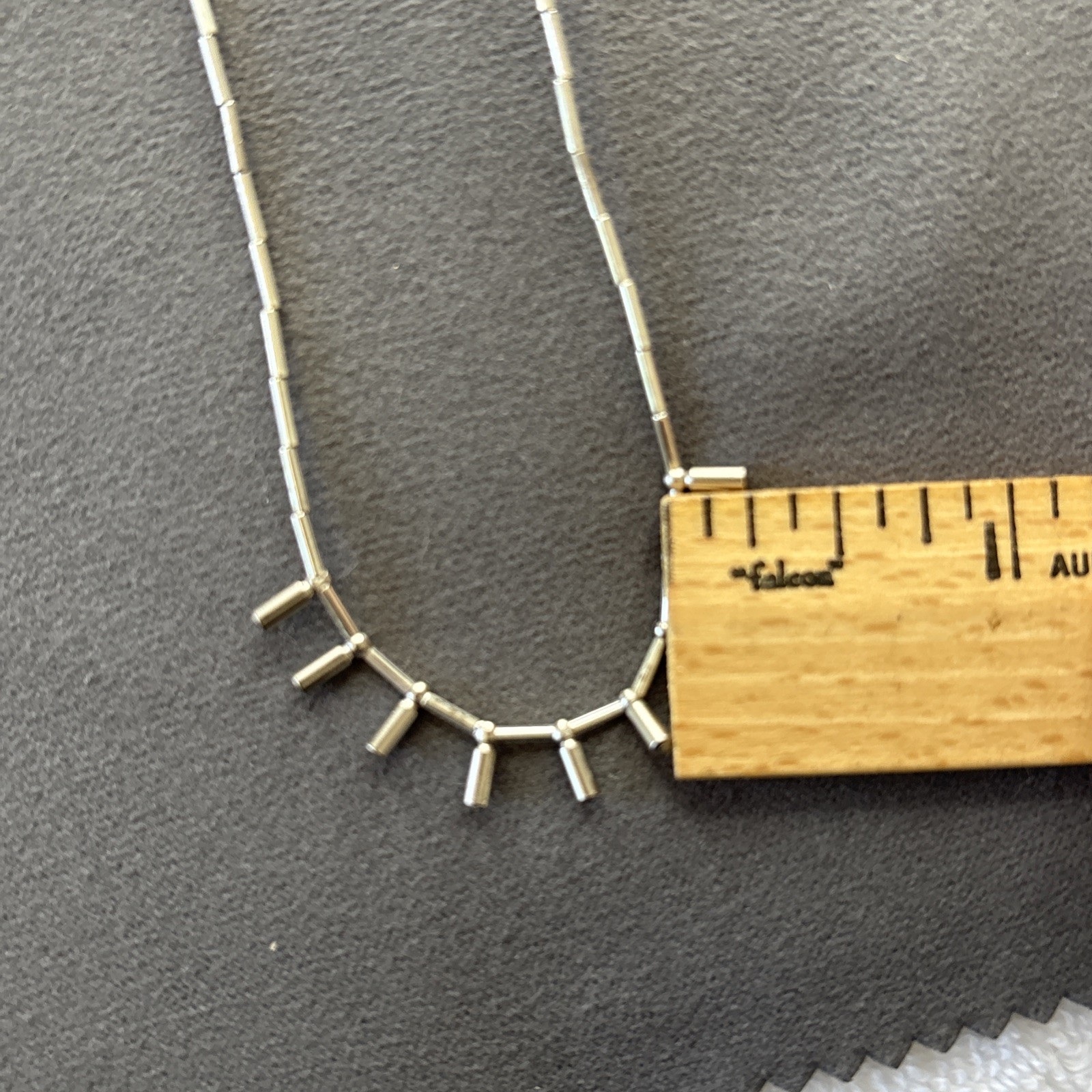 Y2K Dainty Spike Necklace Choker Two Tone Geometric Minimalist Korea VTG NEW