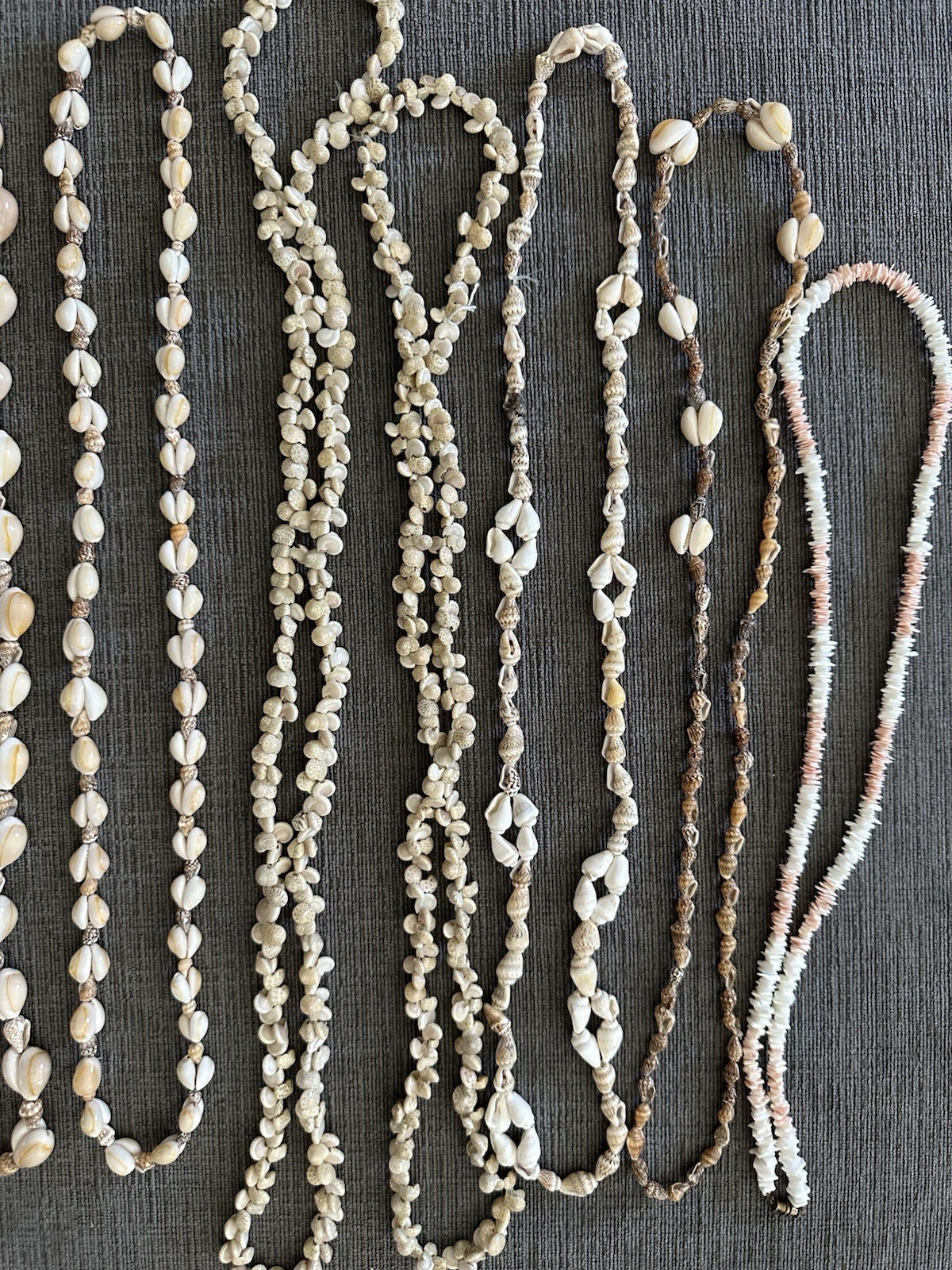 Lot of 10 Vintage Cowrie Puka Necklaces Shell Seashell Boho Beach Wedding Party