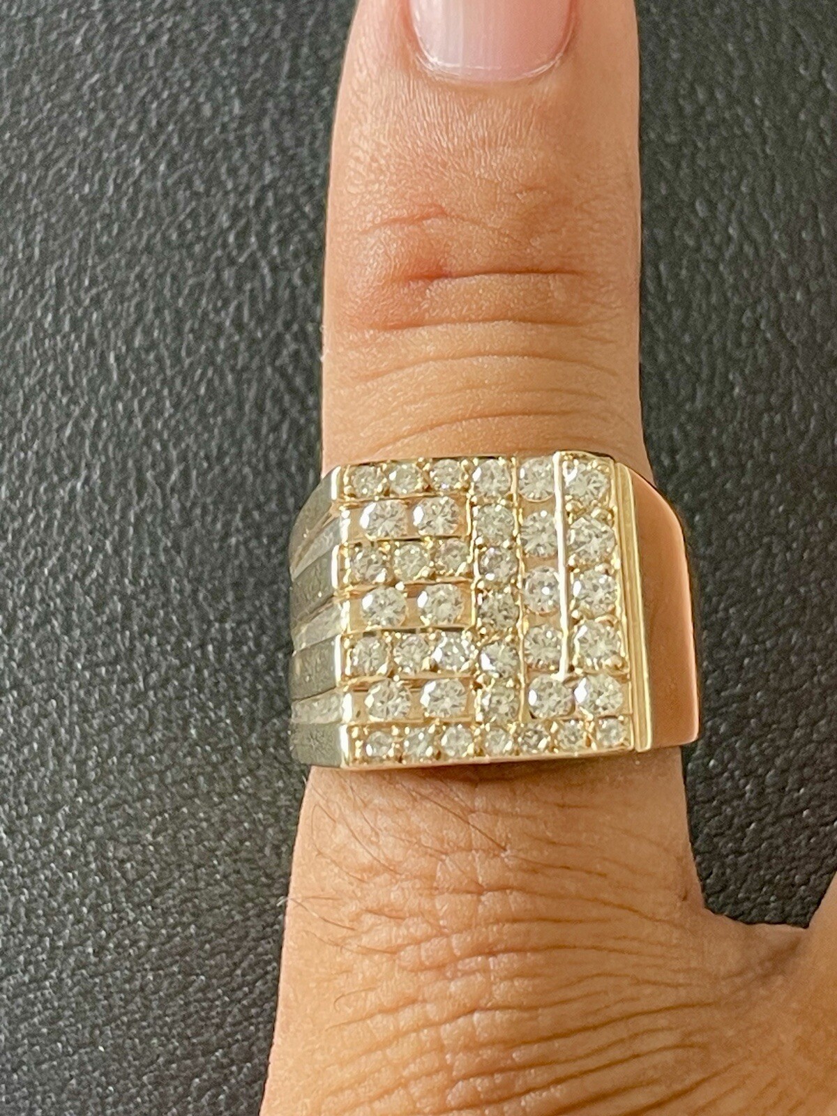 14k Yellow Gold 1.00CTW Diamond Statement Ring (B23)