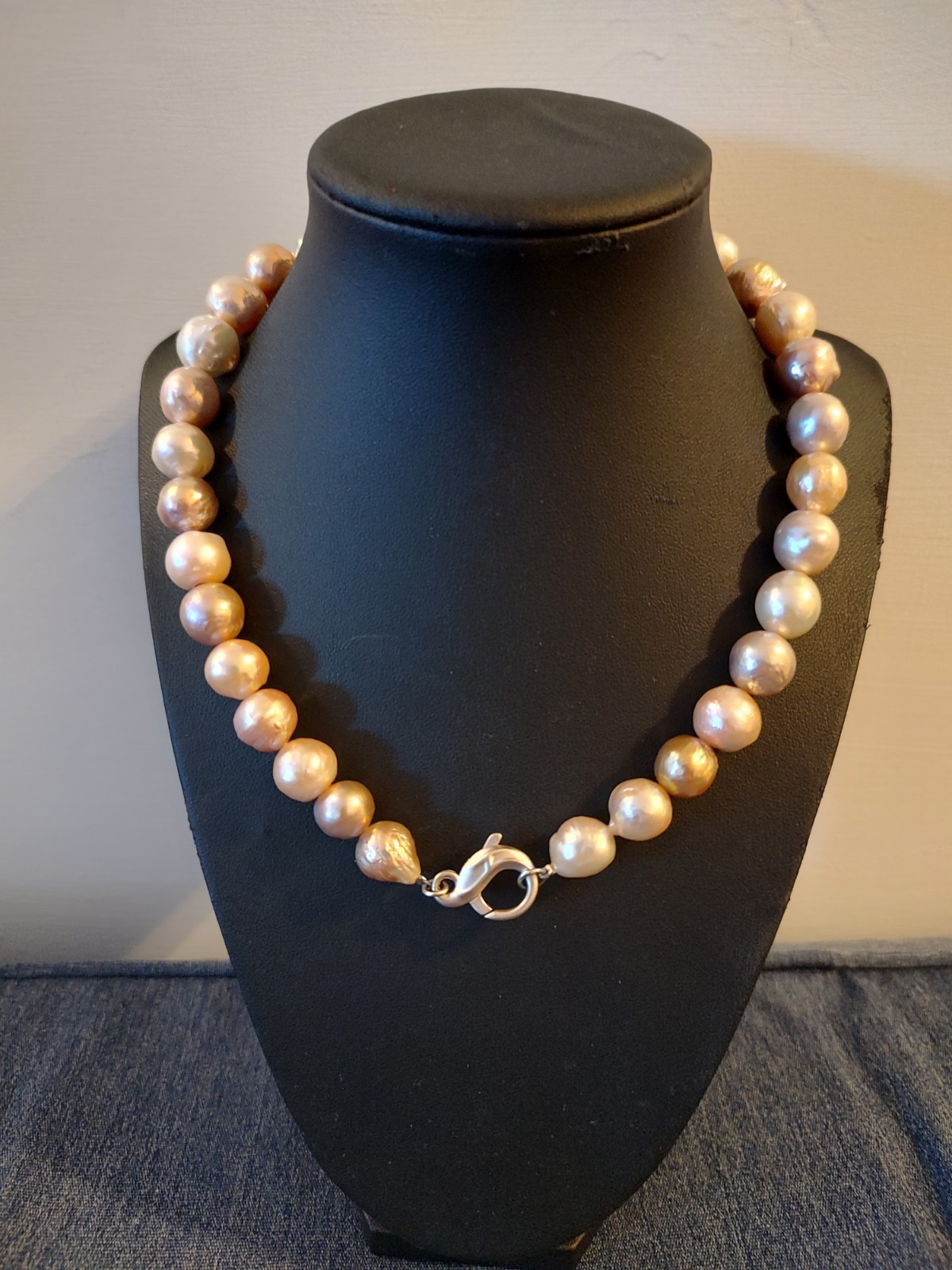 QVC Honora 12.0mm – 14.0mm Ming Cultured Pearl Sterling 18″ Necklace