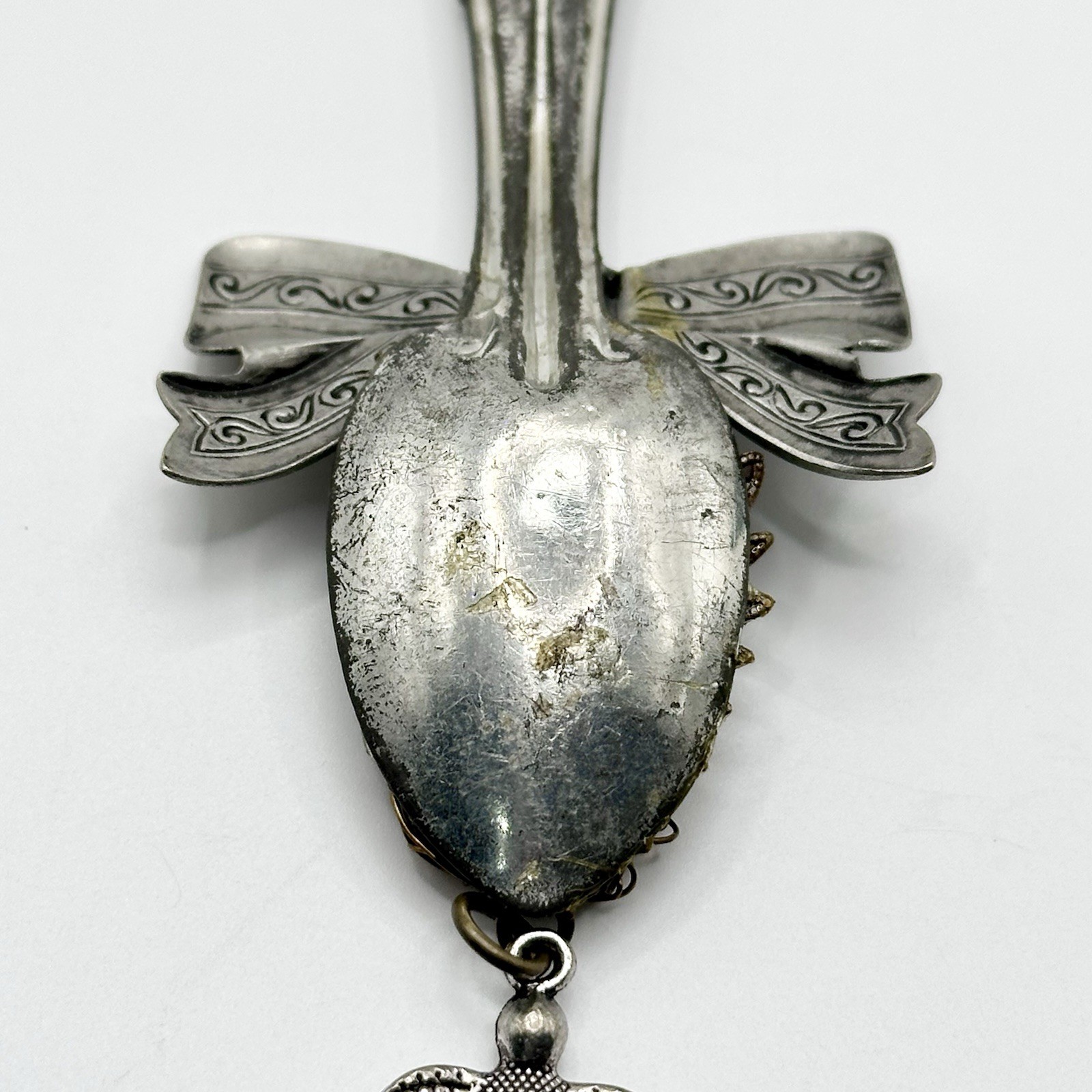 Artisan Vintage Spoon Pendant Necklace Decorative Southwestern Nature 24”