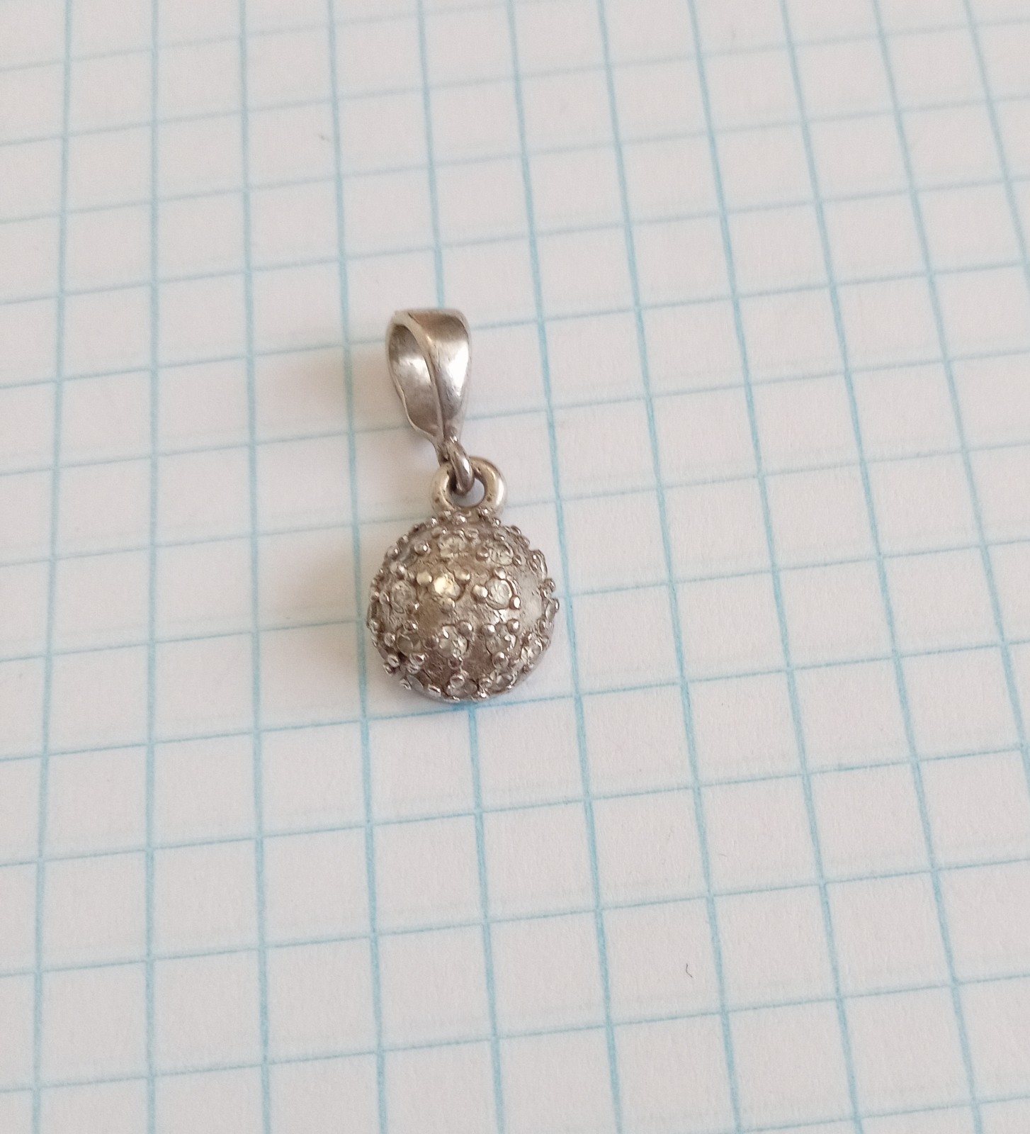 Vintage Beautiful Pendant White stones Sterling Silver 925 test Women’s Jewelry