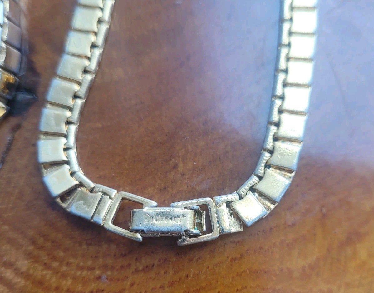 Vintage Monet Gold Tone Square Articulated Flat Link Chain Necklace 24” Signed