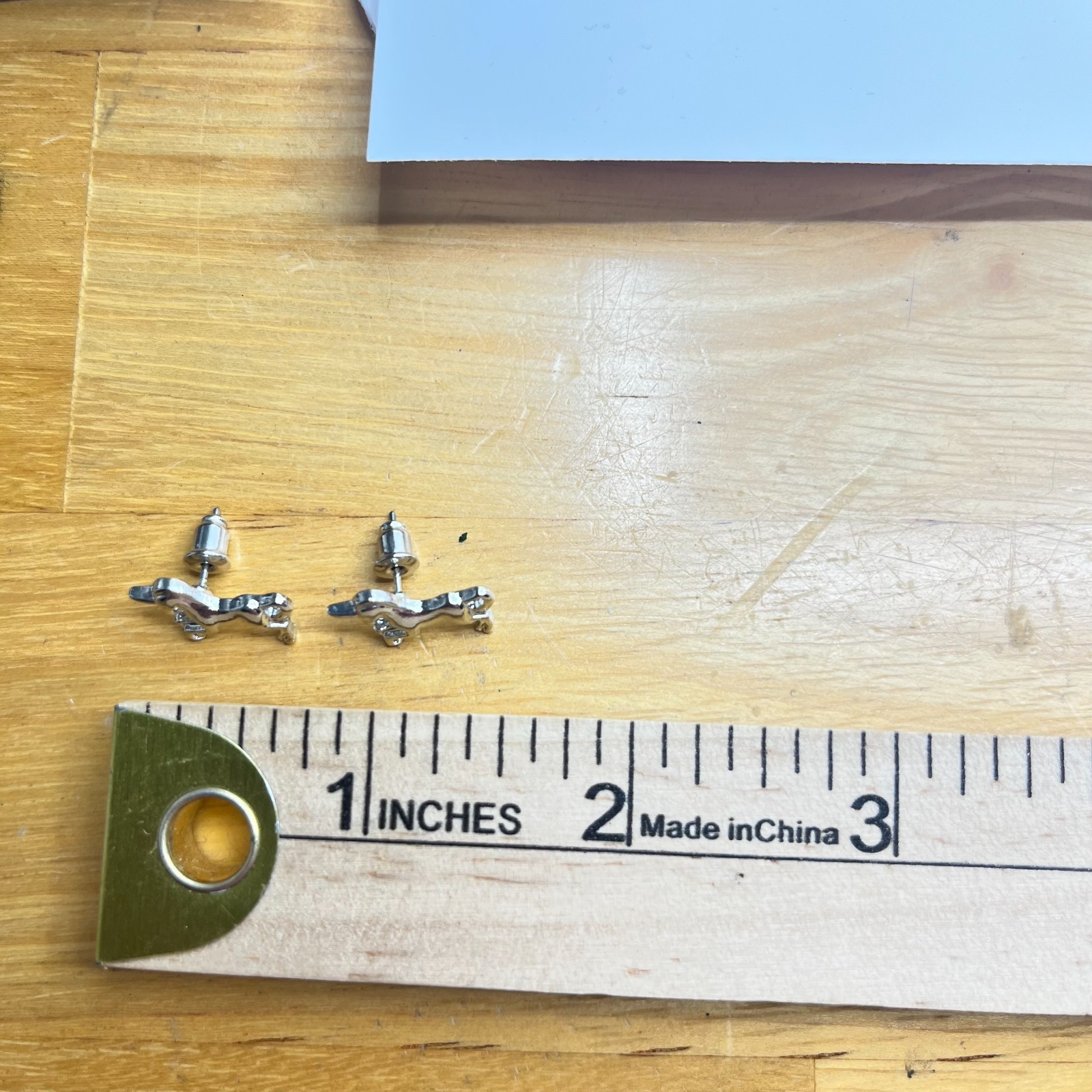 Vintage Silver Tone Prancing Unicorn Stud Earrings Whimsical Fantasy Mythical