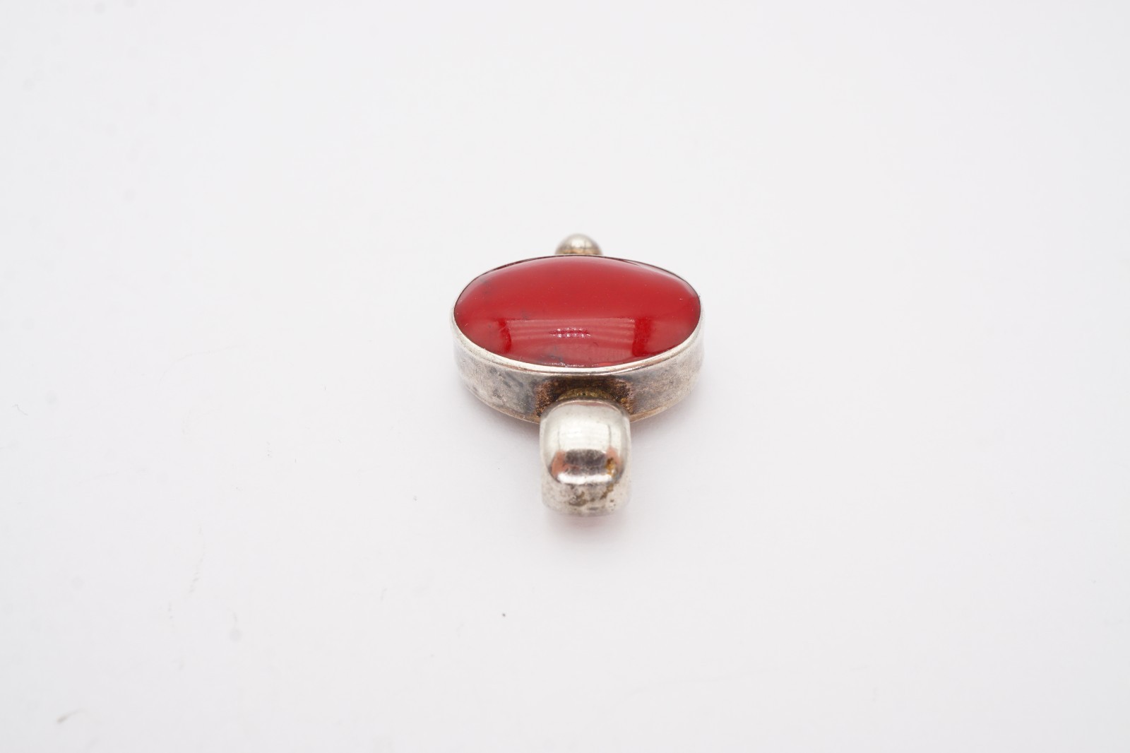 Vintage Mexico Sterling Silver 925 Jasper Pendant ATI