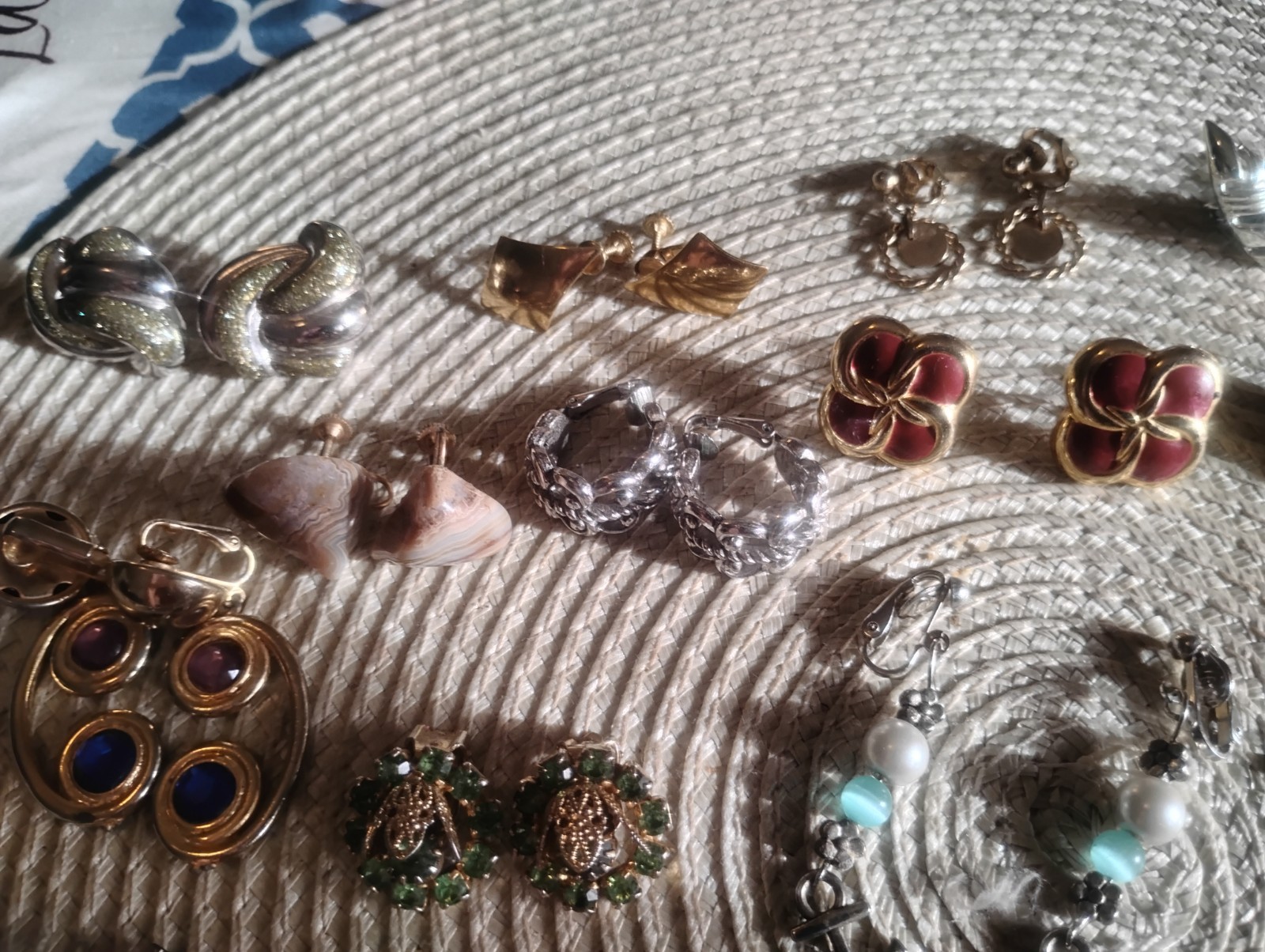 32 Pairs Of Vintage Clip On Earrings