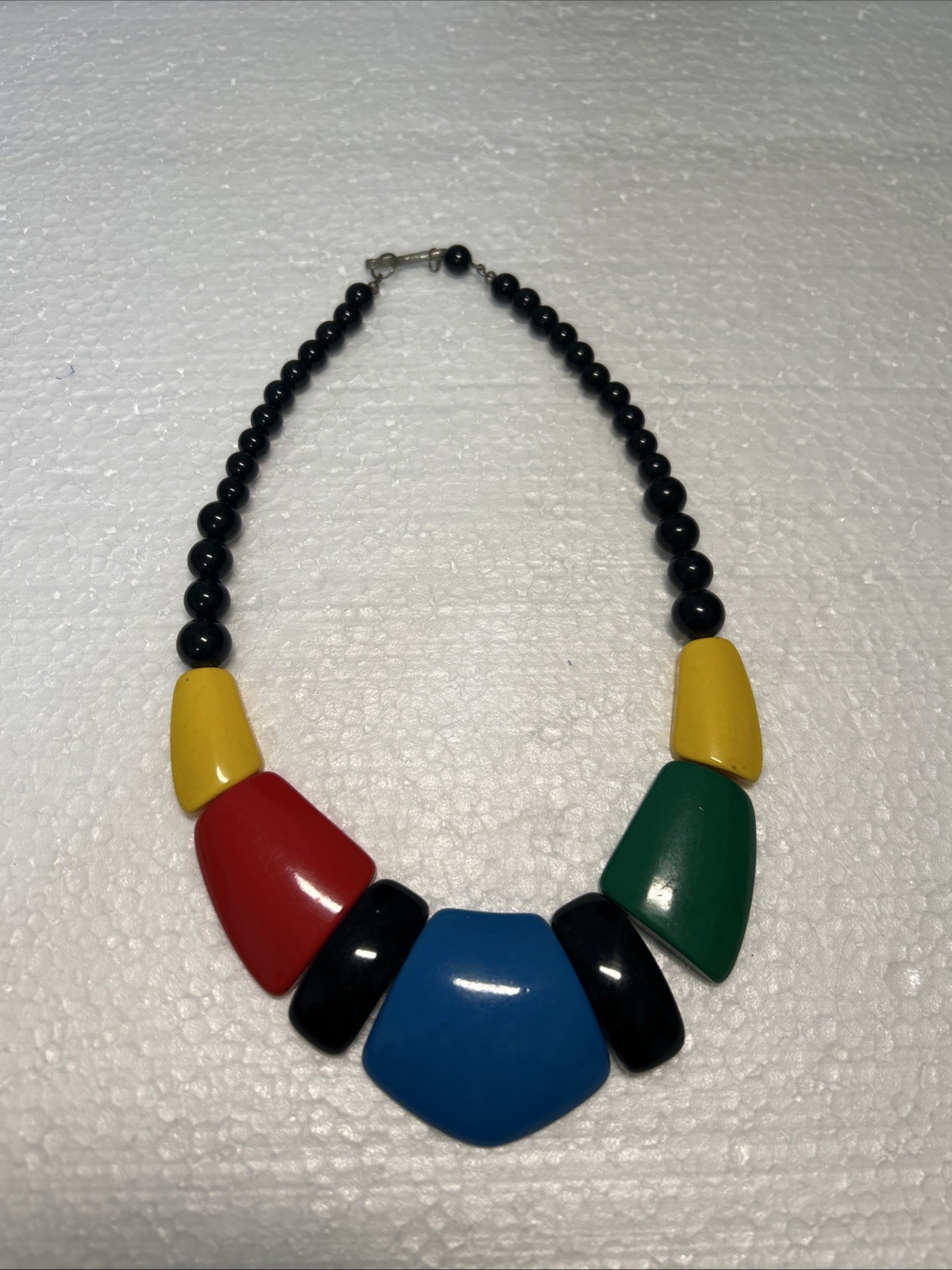 Vintage Retro Pop Art Modernist Necklace Made In Taiwan Republic of China 1980s