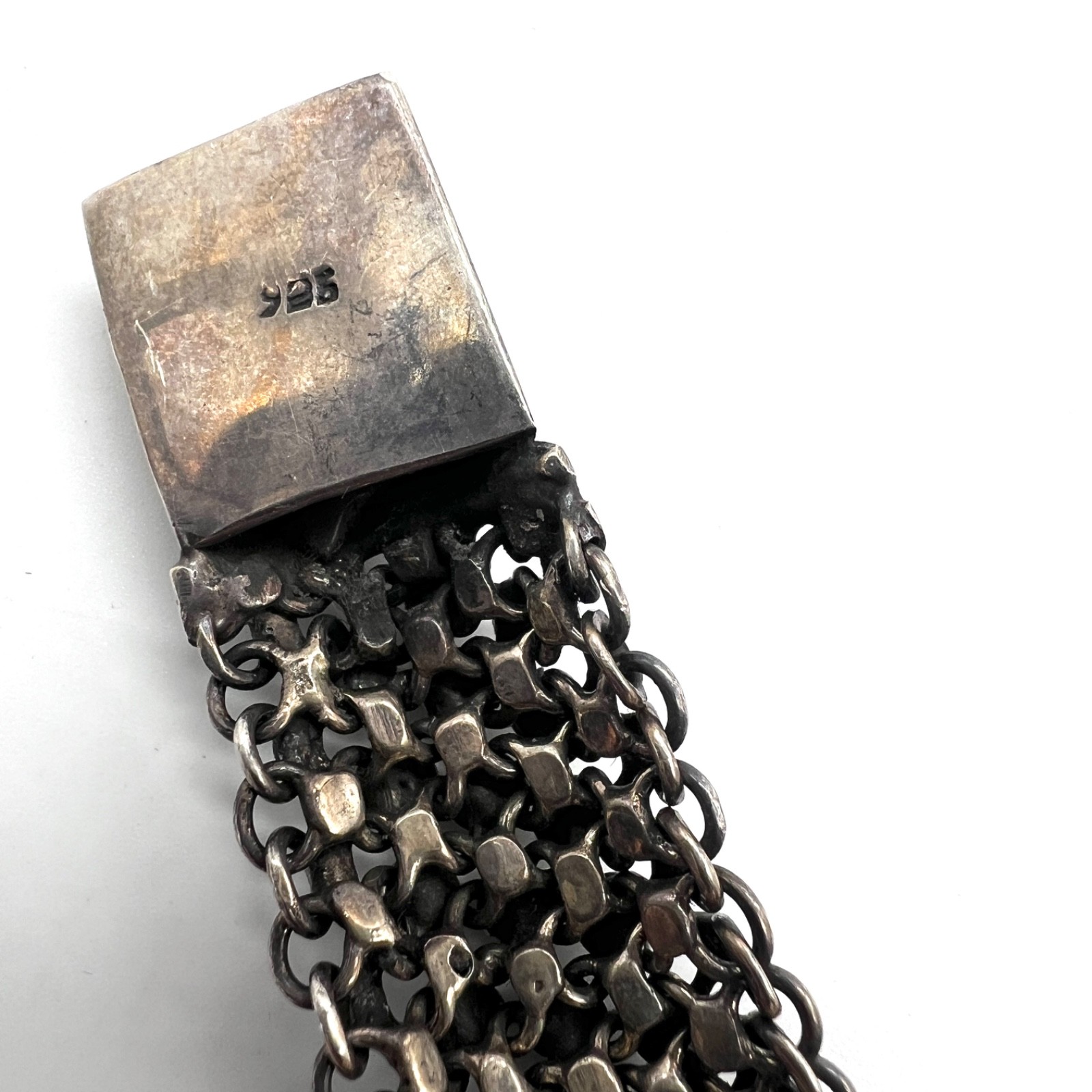 Antique Vintage 925 Sterling Cannetille Etruscan Bracelet 49 Grams