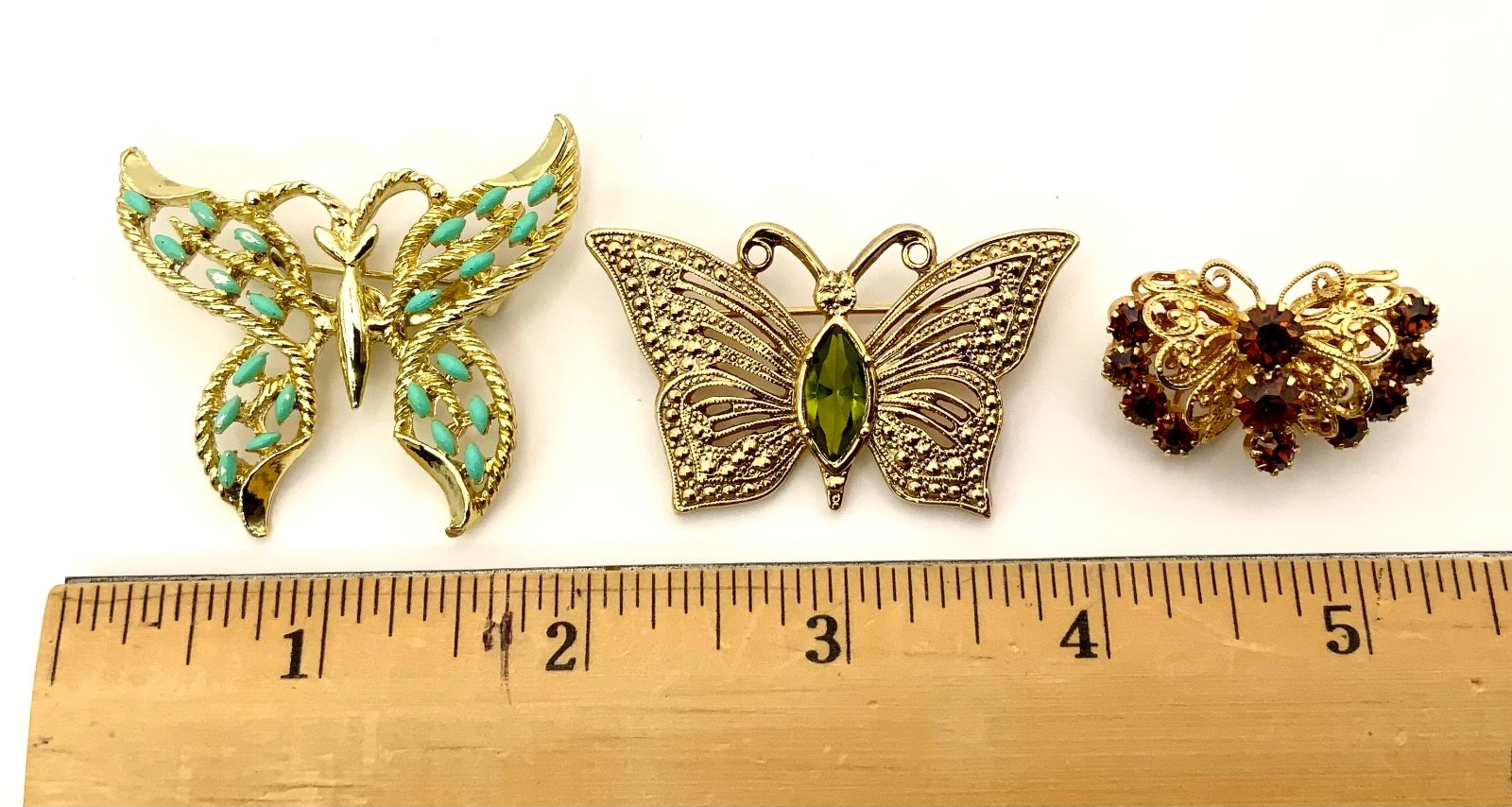 Vintage Butterfly Brooch Monet Avon Gerry’s Enamel Rhinestone Filigree Lot of 14