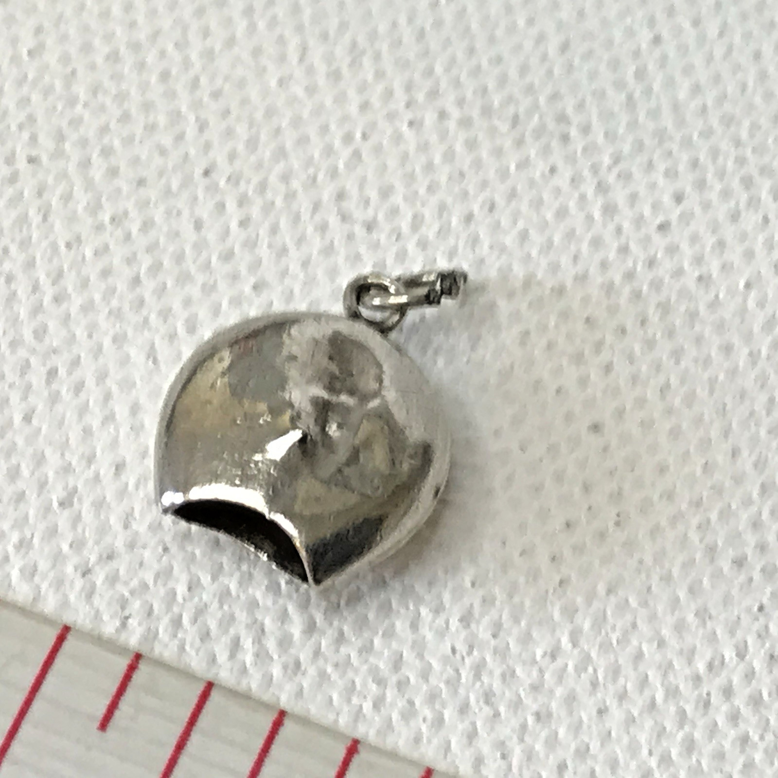 Vintage Sterling Silver Swiss Cow Bell Enamel Daisy Flower Bracelet Charm READ