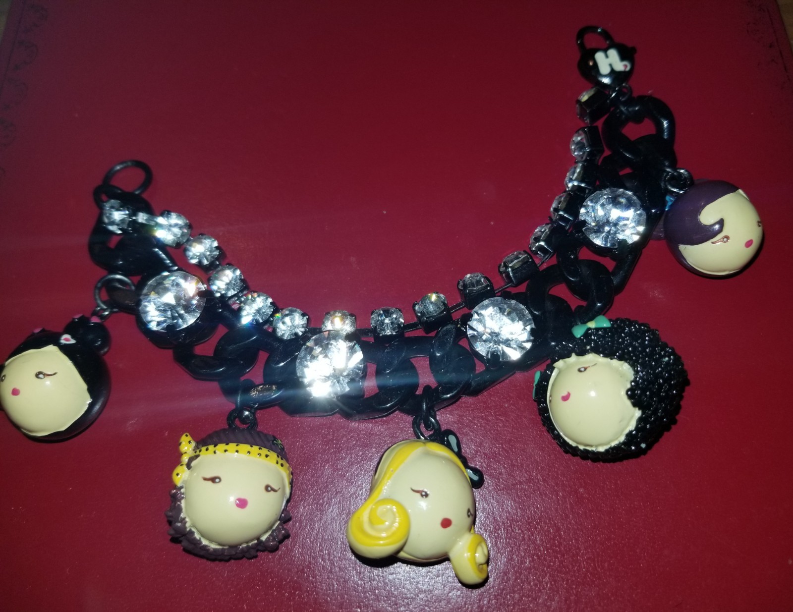 Vintage Gwen Stefani Harajuku Lovers Love Angel Music Baby Fatal Charm Bracelet