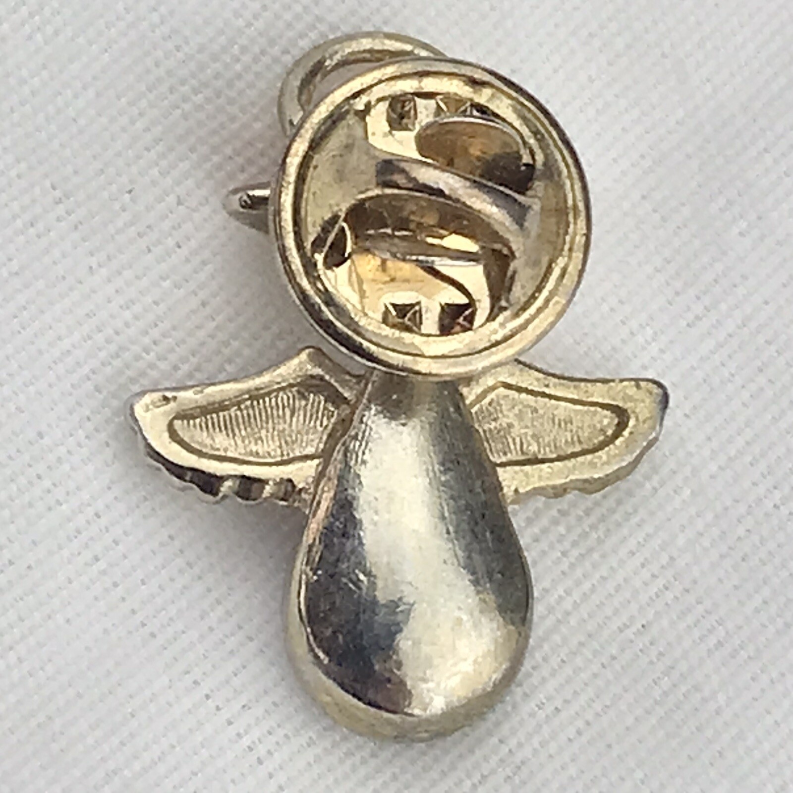 Red Hat Society Vintage Angel Pin Silver Tone Brooch C Clasp Collectible