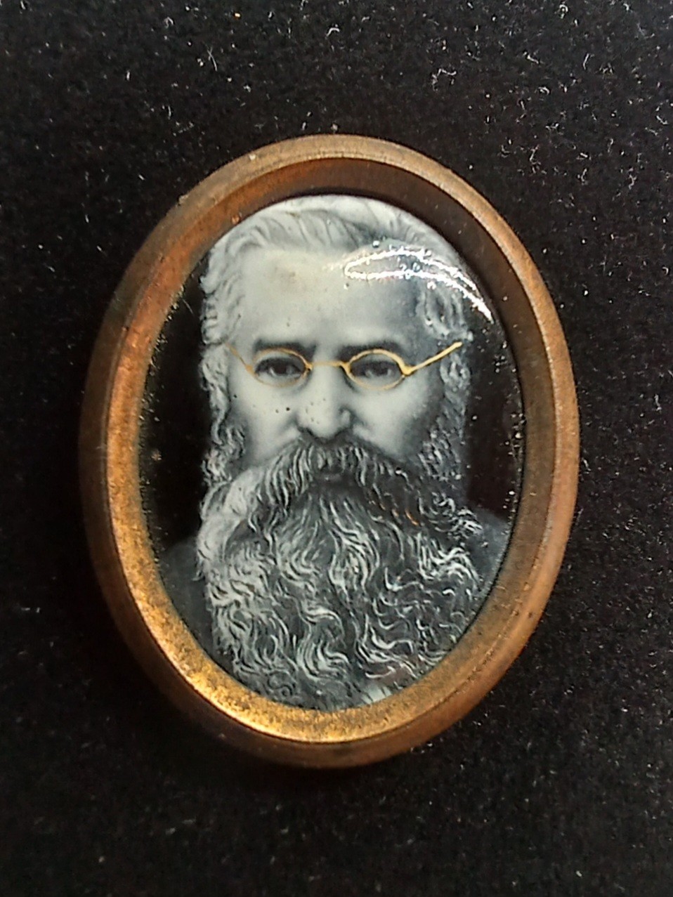 Early Original Amazing Enamel Art Portrait Medallion Brooch Pendant