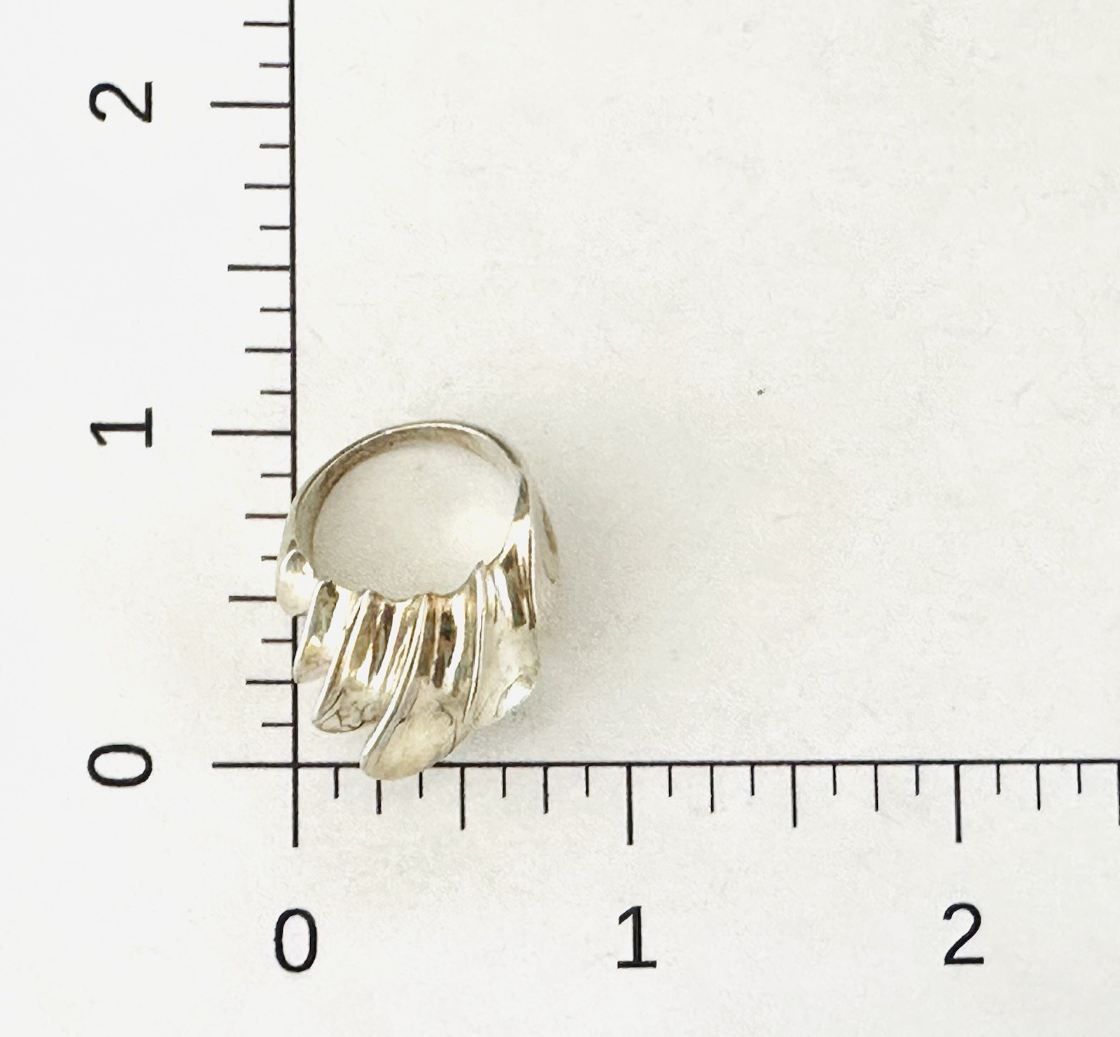 Abstract Ring Sterling Silver 925 Mid Century Modernist Retro Signed