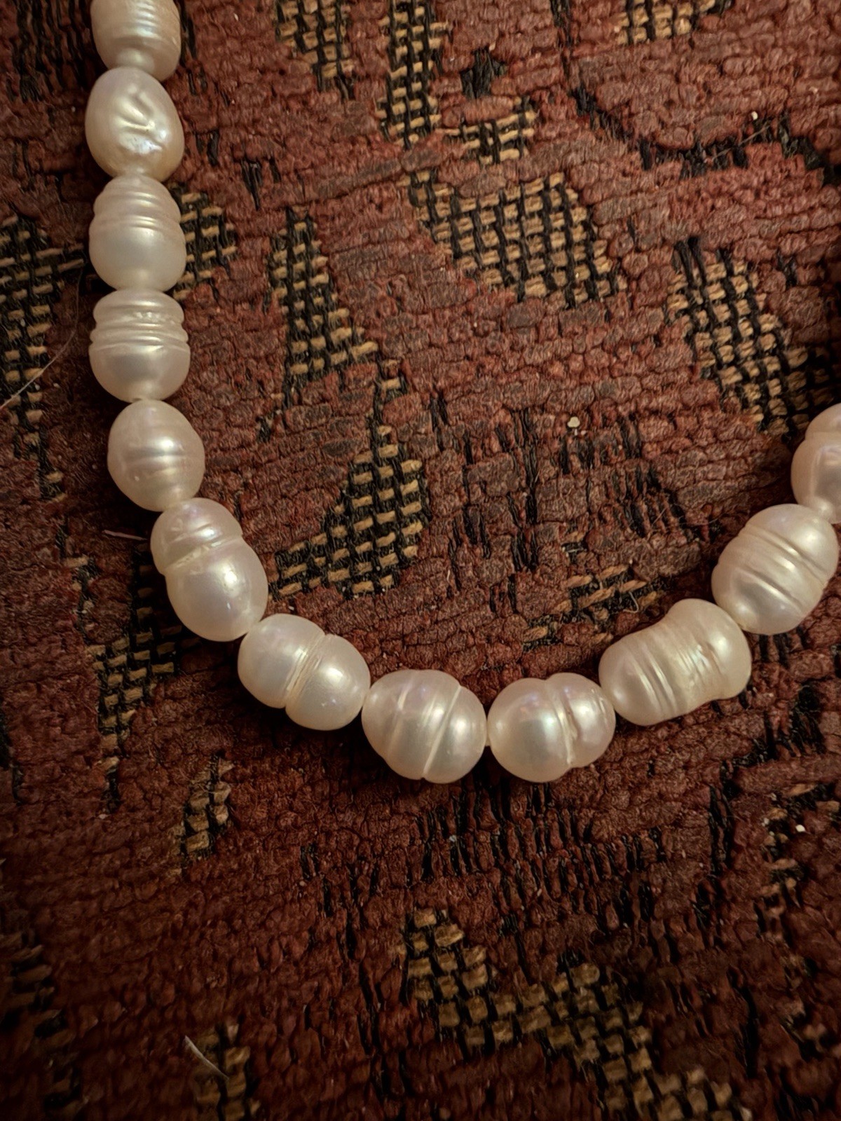 Vintage Freshwater Baroque Pearl Necklace Approximately 22 Inches Long.