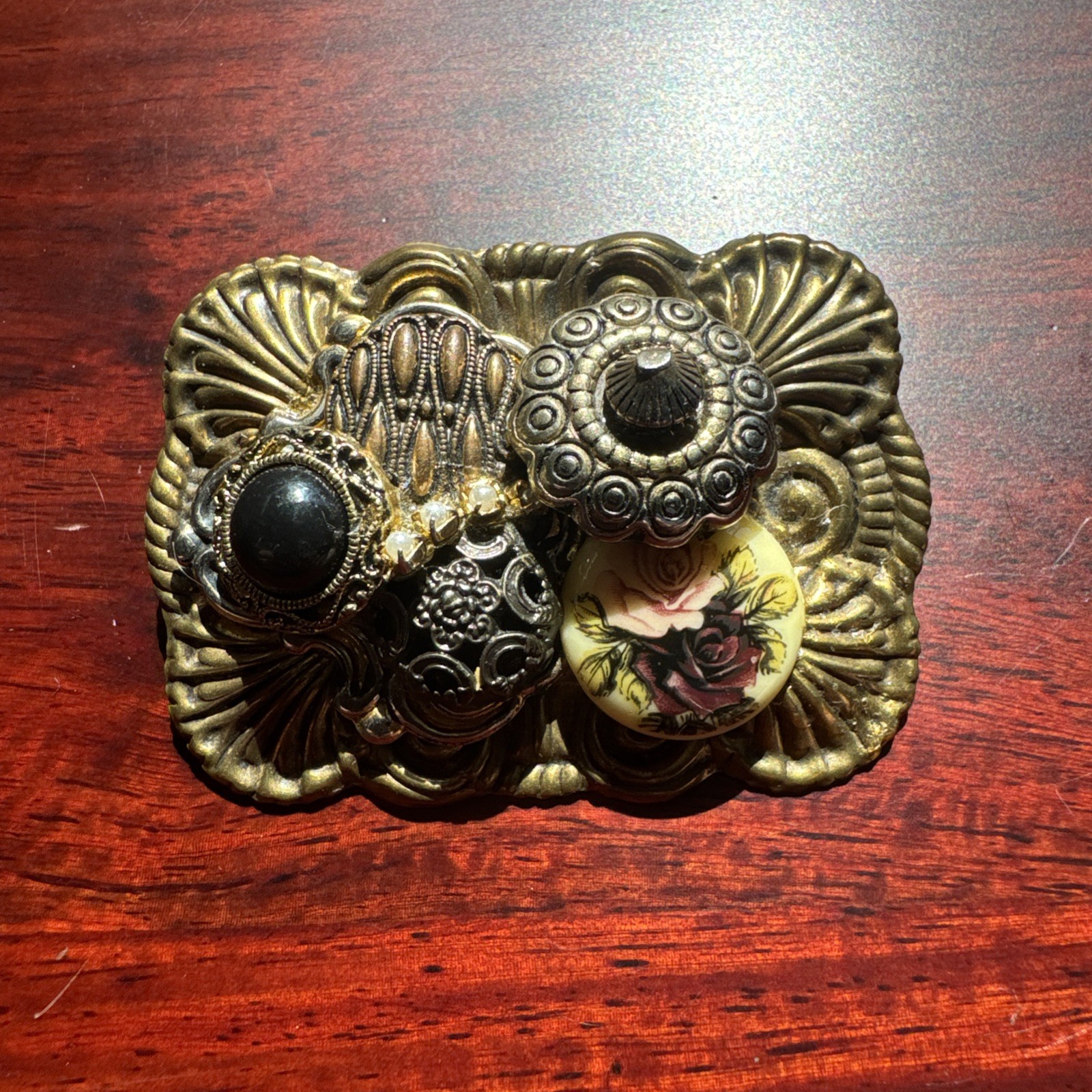 Vintage Handmade Grandma-core Floral Lot, Roses, Brass, Angels & Pearls 💐💖