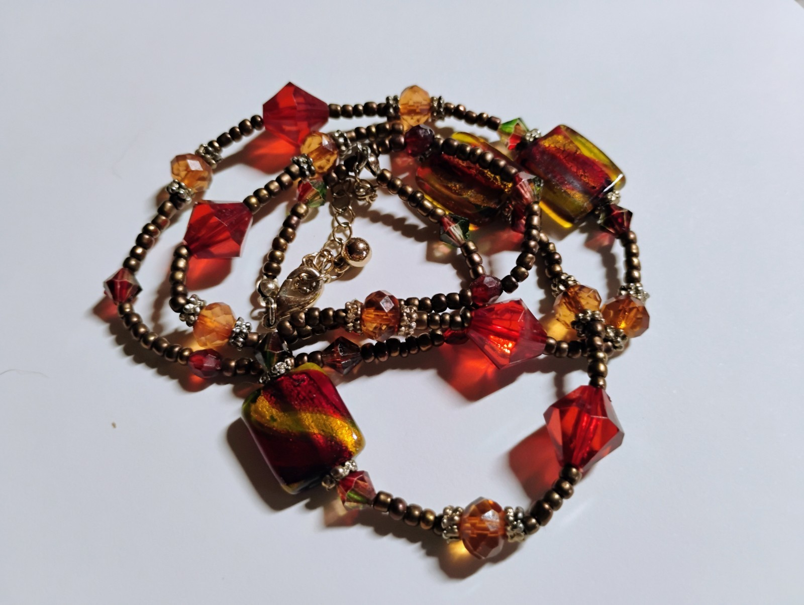Stunning 23″ Czech Glass? Handmade Vintage Necklace & Matching Art Nouveau…
