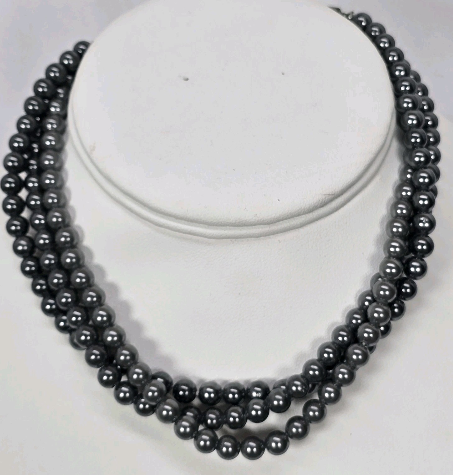 Vintage, Milk Glass And Multi Strand Necklaces, (Lot Of 3) Victorian Granicor