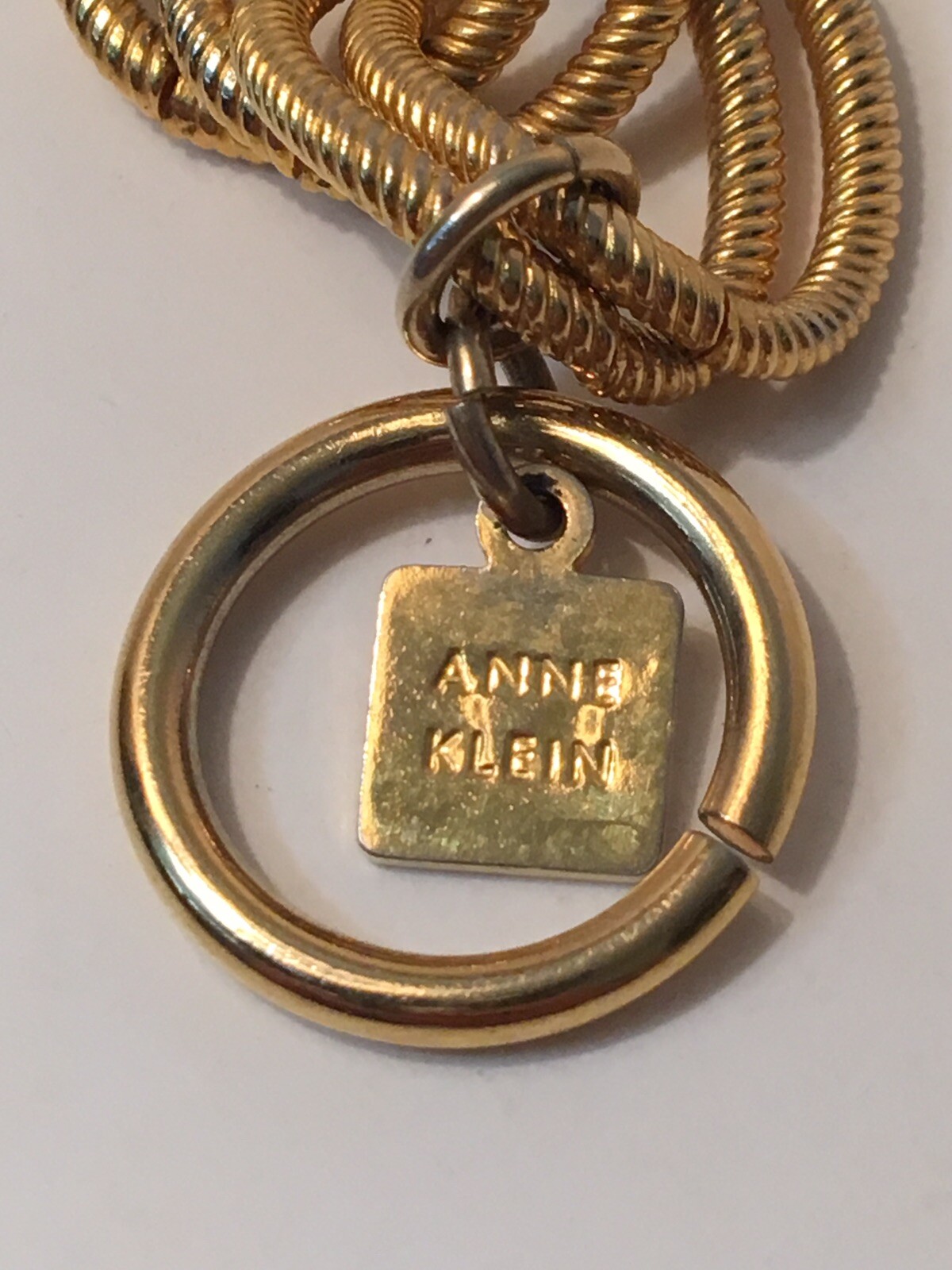 ANNE KLEIN Gold Tone Chain Link Toggle Bracelet 8″ Auction Finds 702