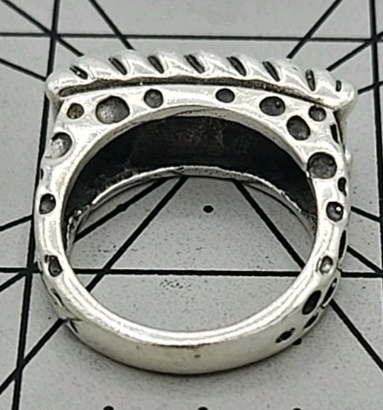 Vintage Dian Malouf DLM Sterling Silver MOM Ring Sz. 7.25