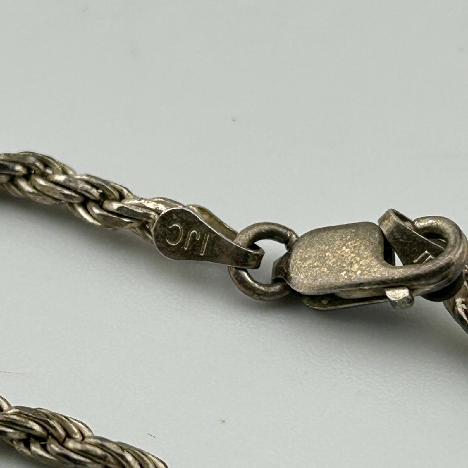 Sterling Wheat Spiga Silver Chain 925 Italy IJC 18″ 2.6mm 12g Spring Ring 80s