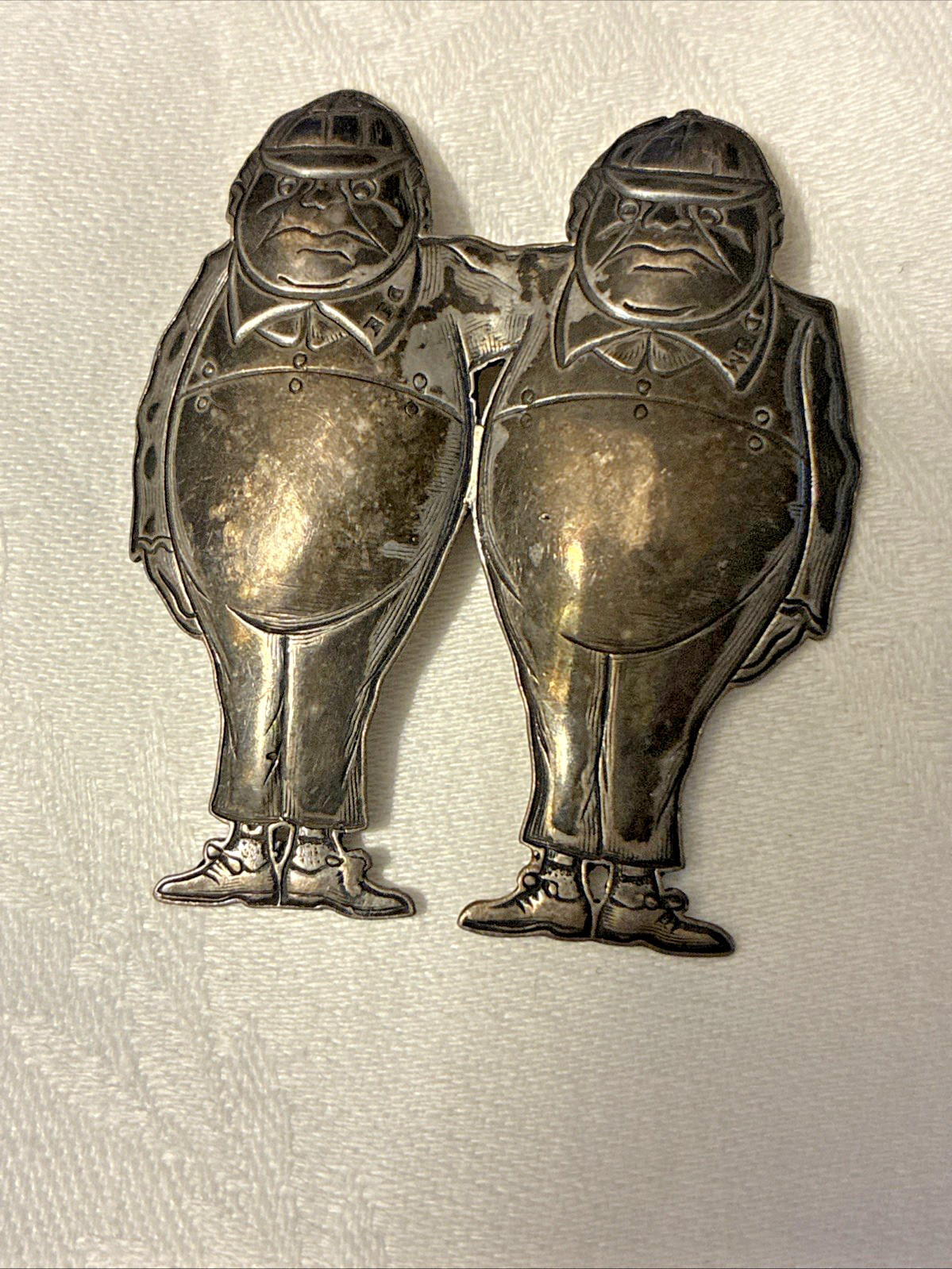 Vintage Kit Carson Sterling Brooch Tweedle Dee Tweedle Dum Disney?