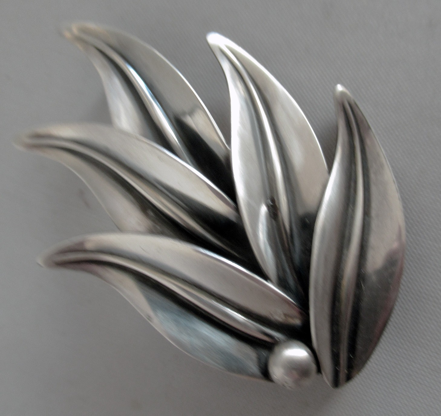 2 INCHES N. E. FROM DENMARK STERLING BROOCH