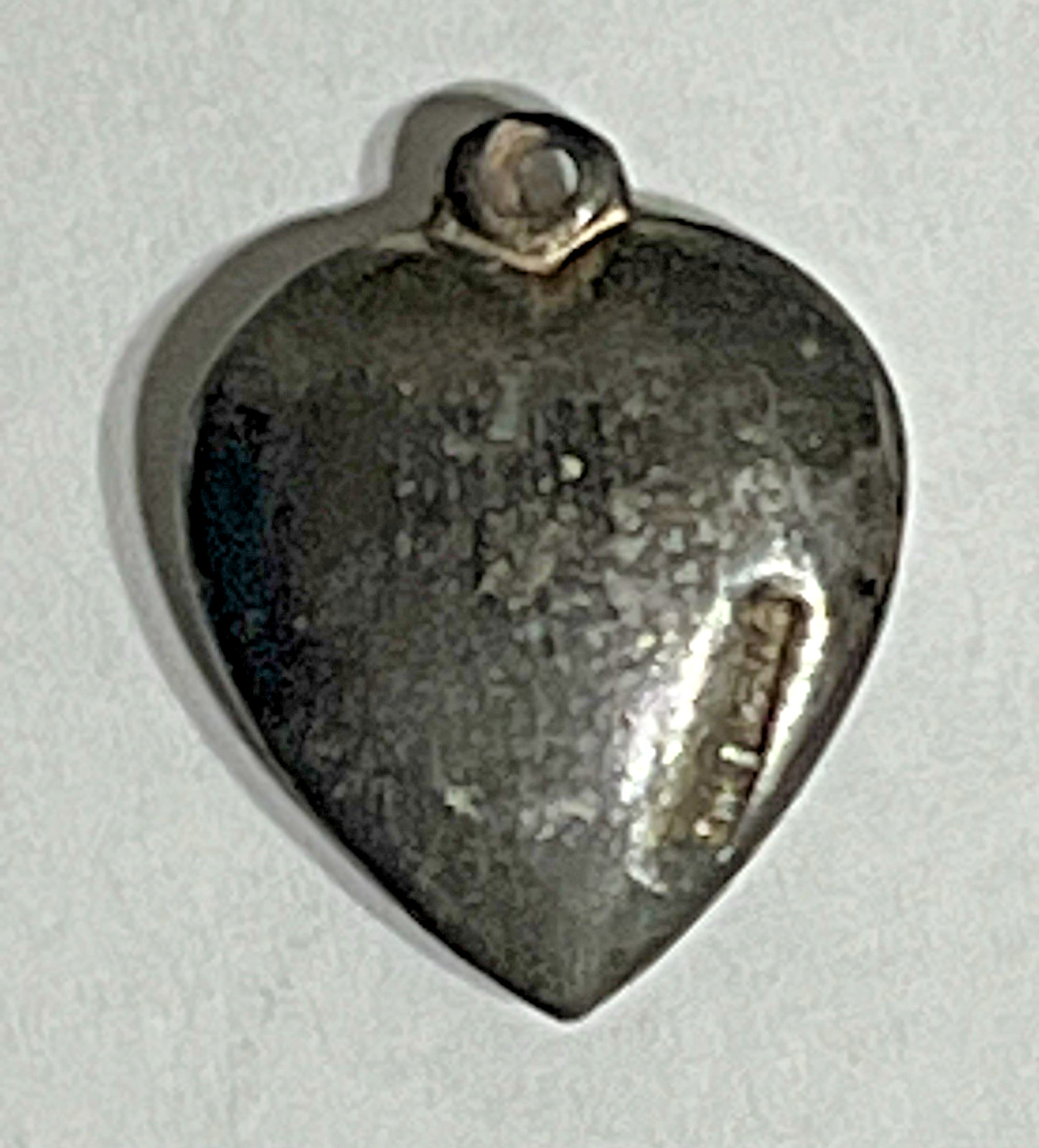 Sterling Silver Heart Flower Charm Puffy Enamel Pansy 925 Vintage Stamped Blue